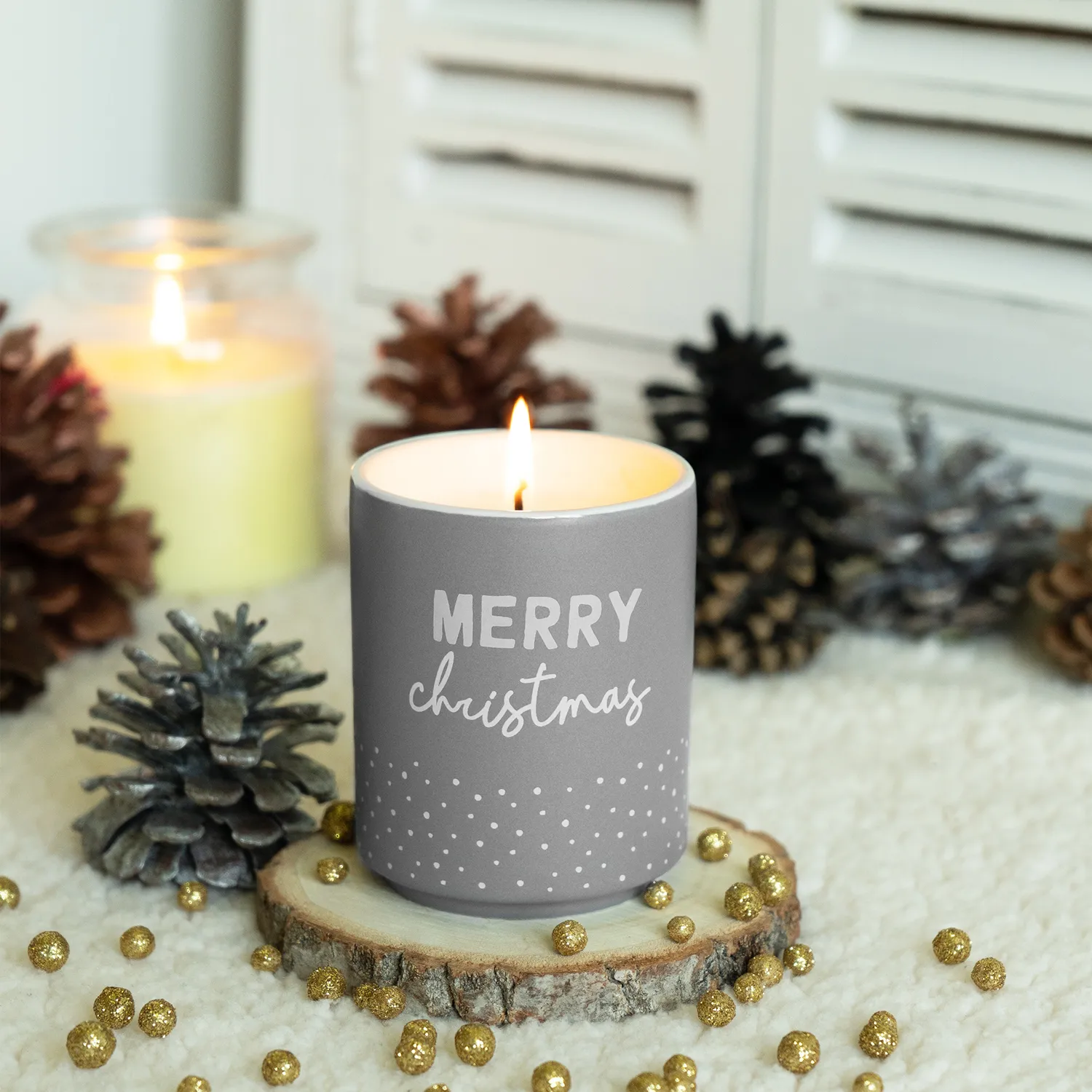 Kerze »Merry Christmas«