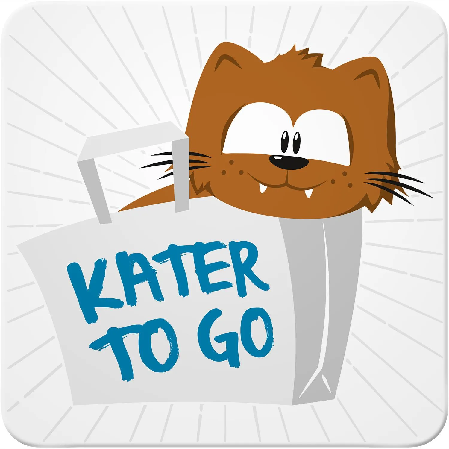 Untersetzer »Kater to go« 