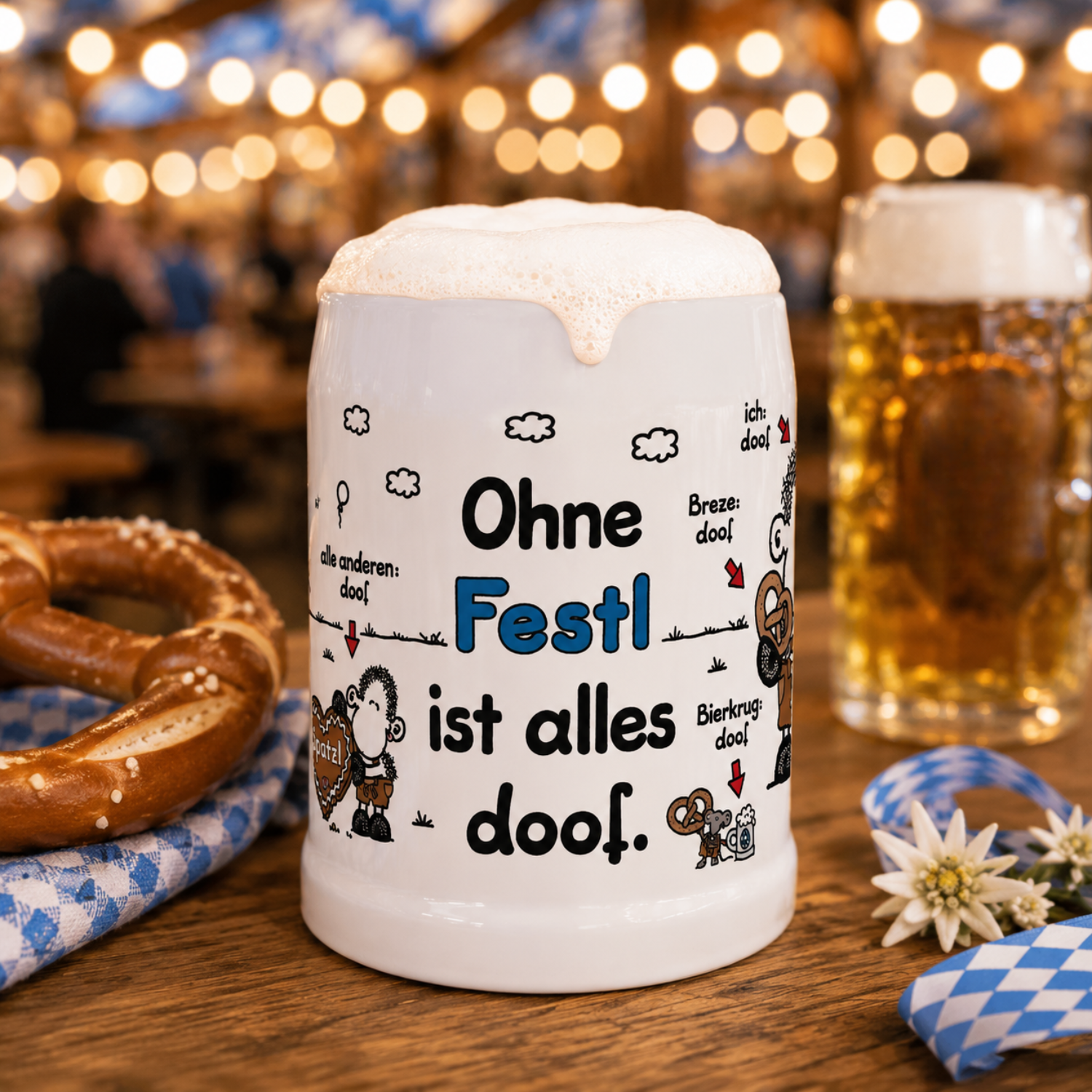 Bierkrug „Festl“ Blau