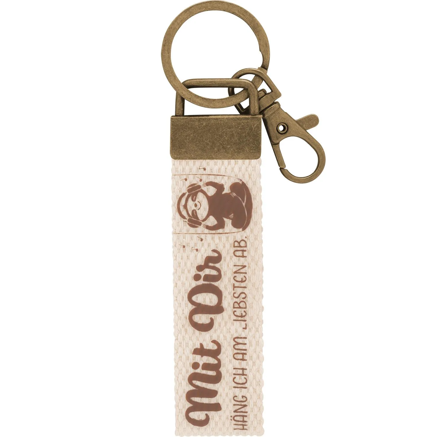 Schlüsselanhänger Canvas »Faultier«