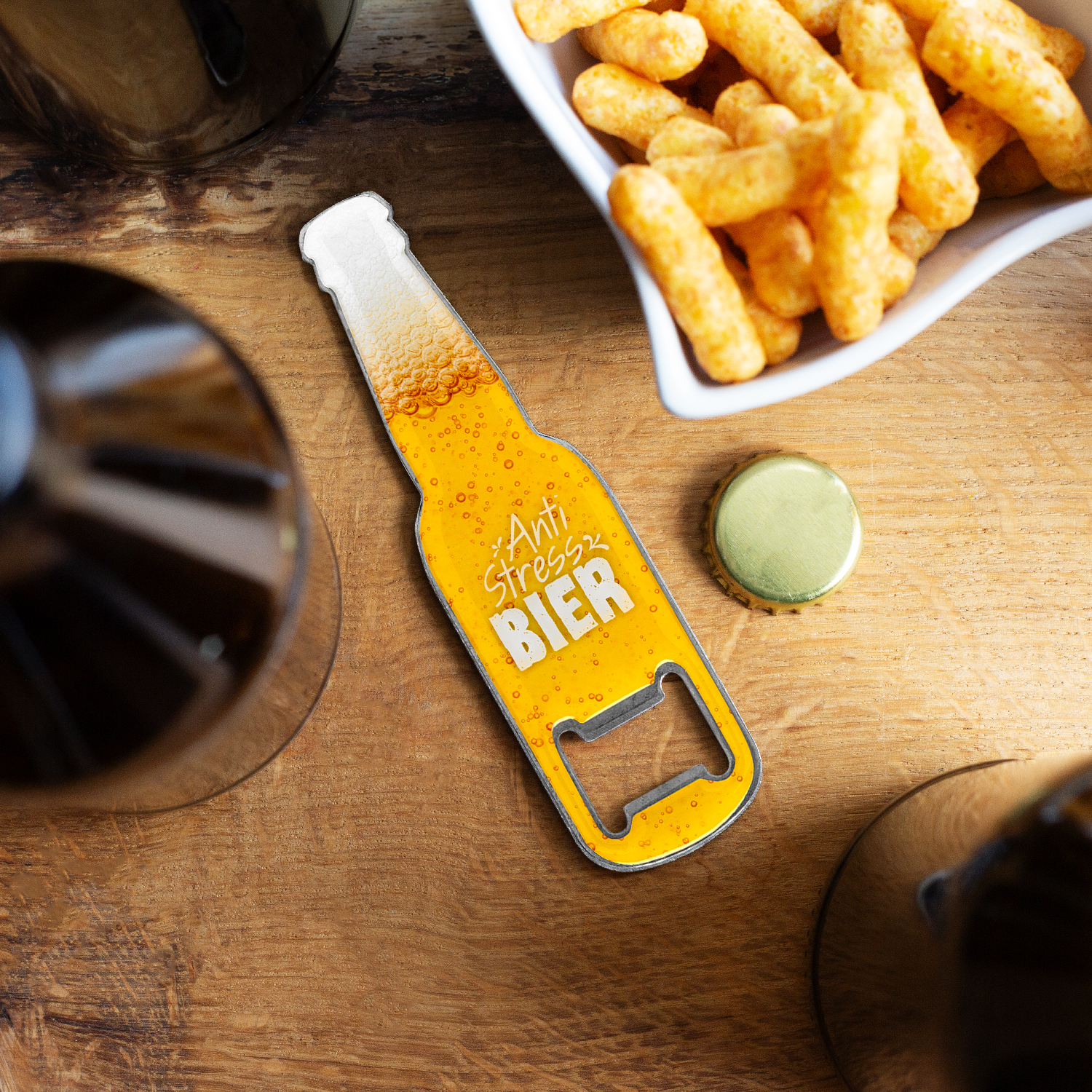 Gruss&Co Flaschenöffner Mit Magnet »Anti Stress Bier«