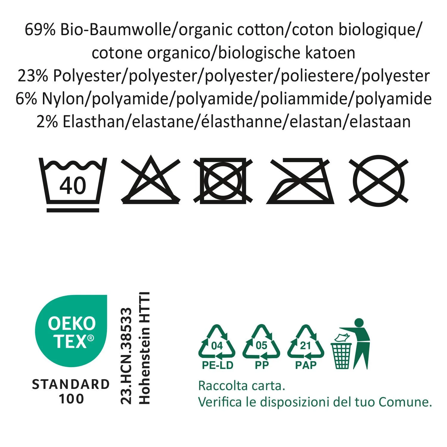 Weißes Sockenset aus Bio-Baumwolle, verpackt, mit Öko-Tex Logo