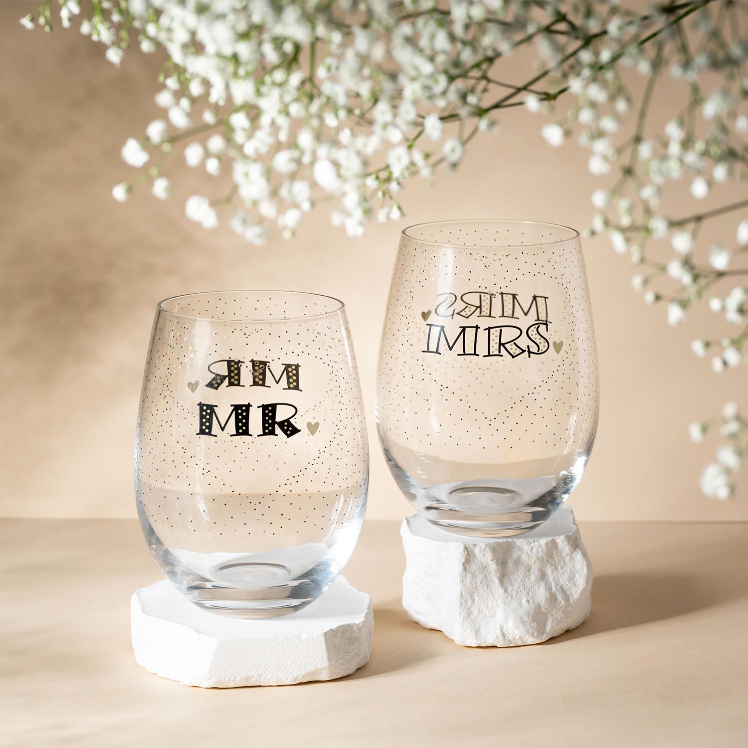 Trinkglas Set »Mr & Mrs«