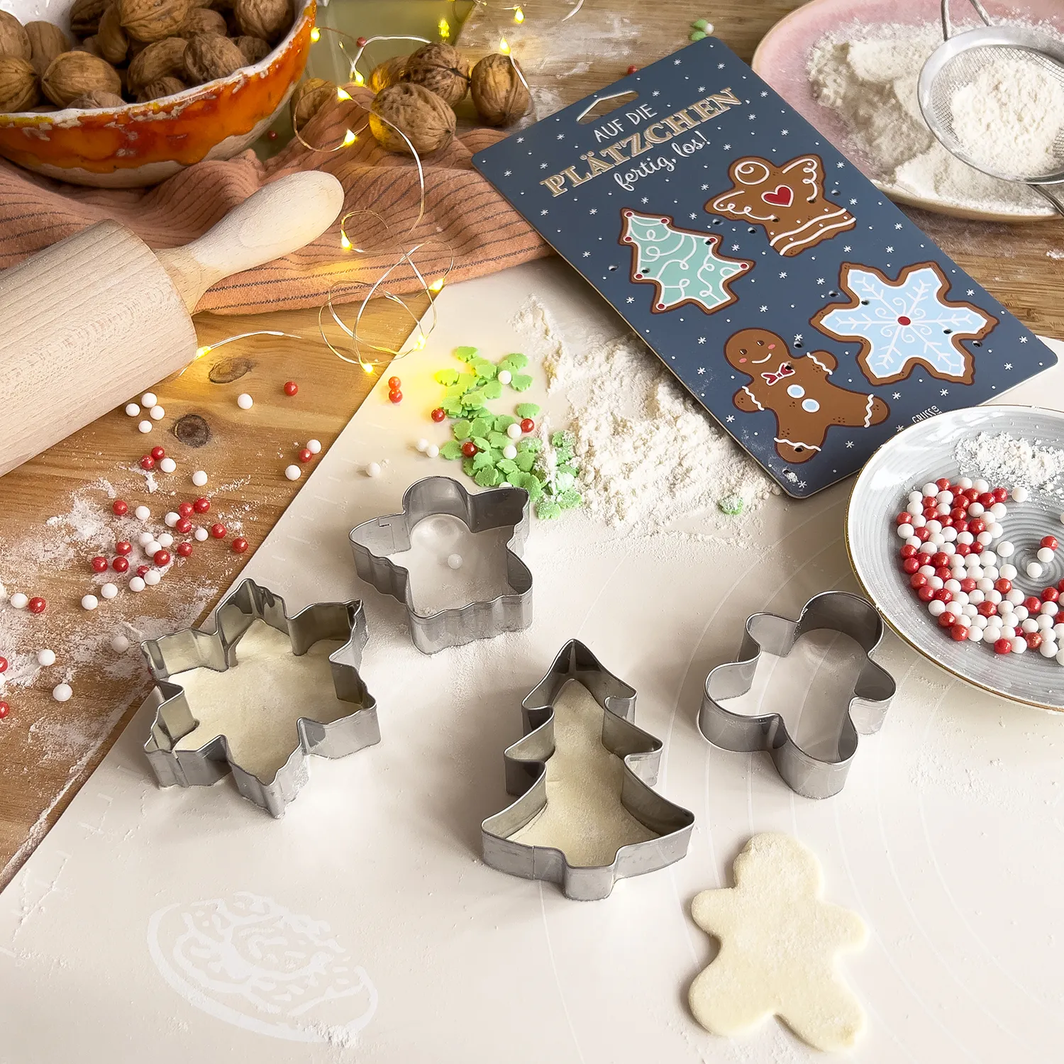 Plätzchenausstecher-Set »Auf die Plätzchen, fertig los!«