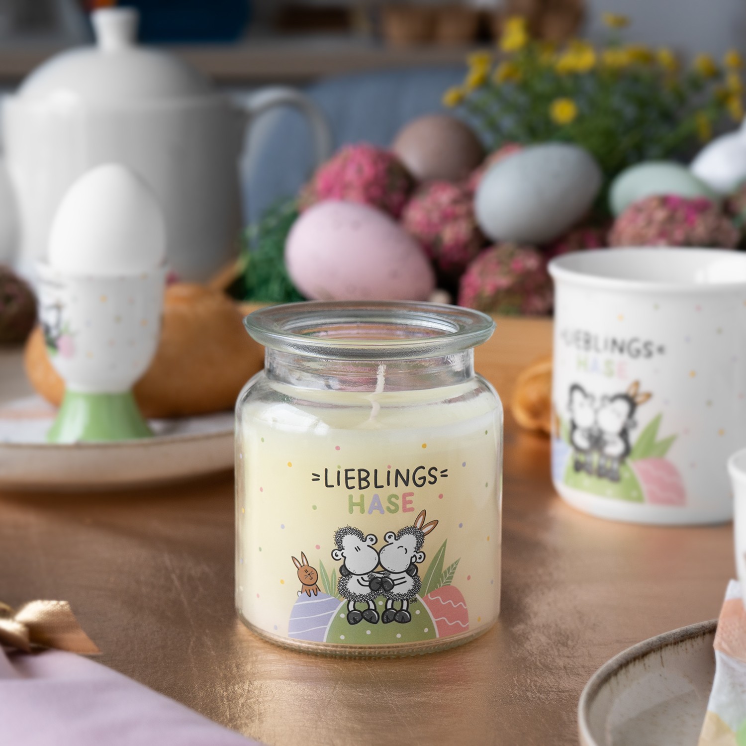 Kerze im Glas »Lieblingshase«