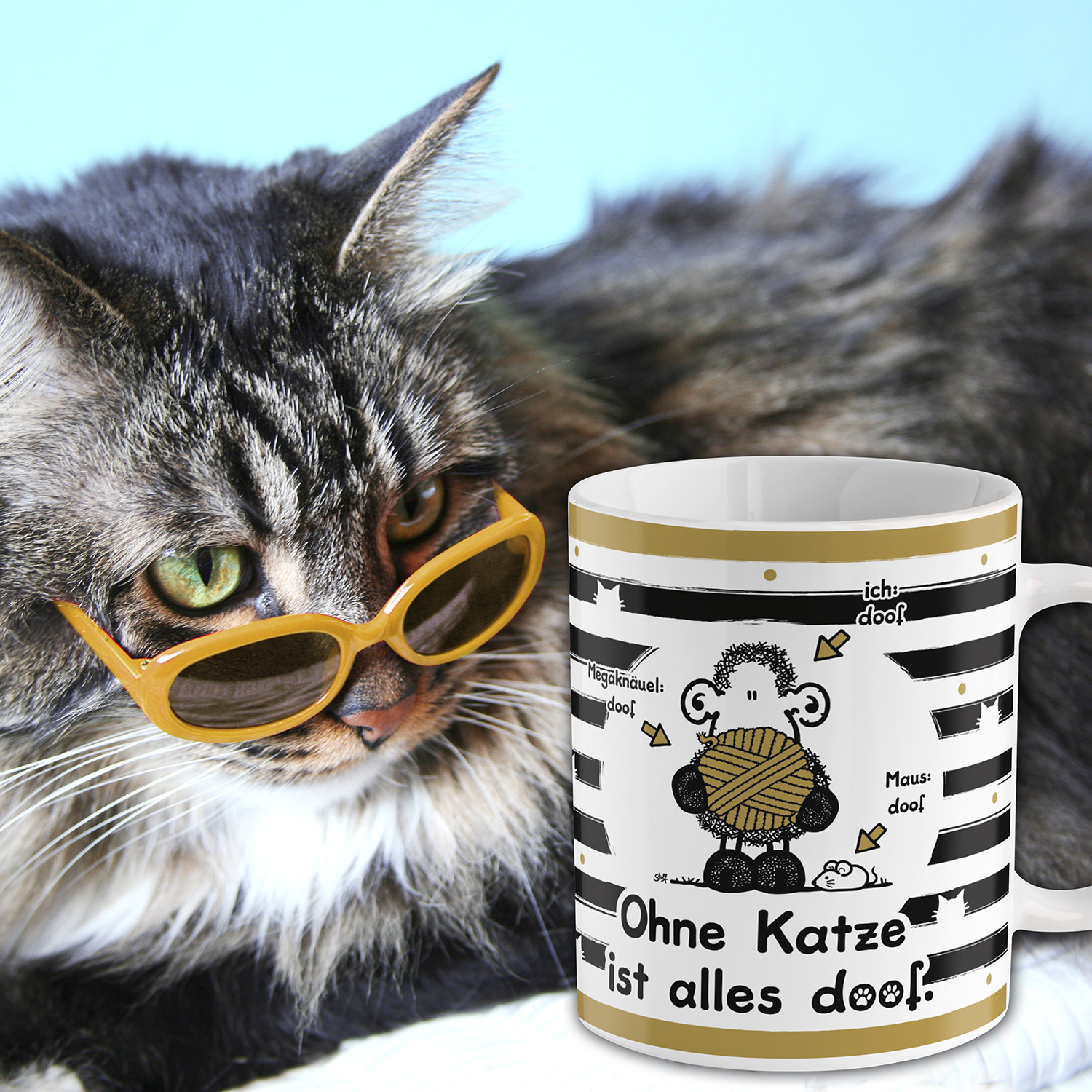 Tasse »Ohne Katze ist alles doof.«