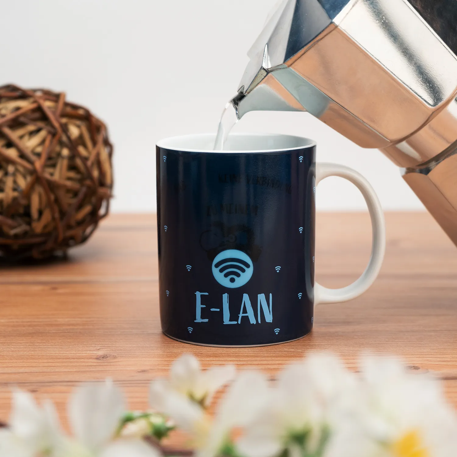Zaubertasse »Habe heute keine Verbindung zu meinem E-LAN«