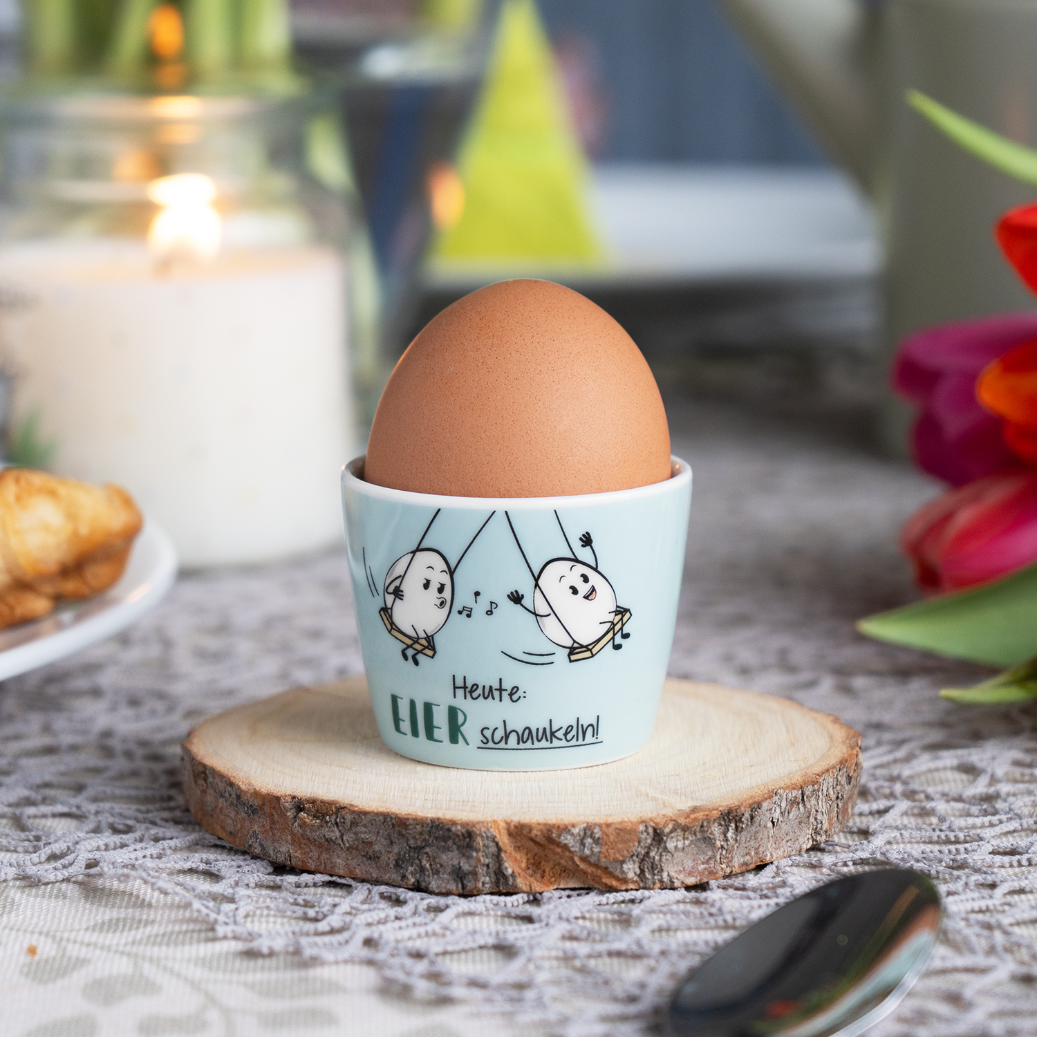 Eierbecher »Eier schaukeln«