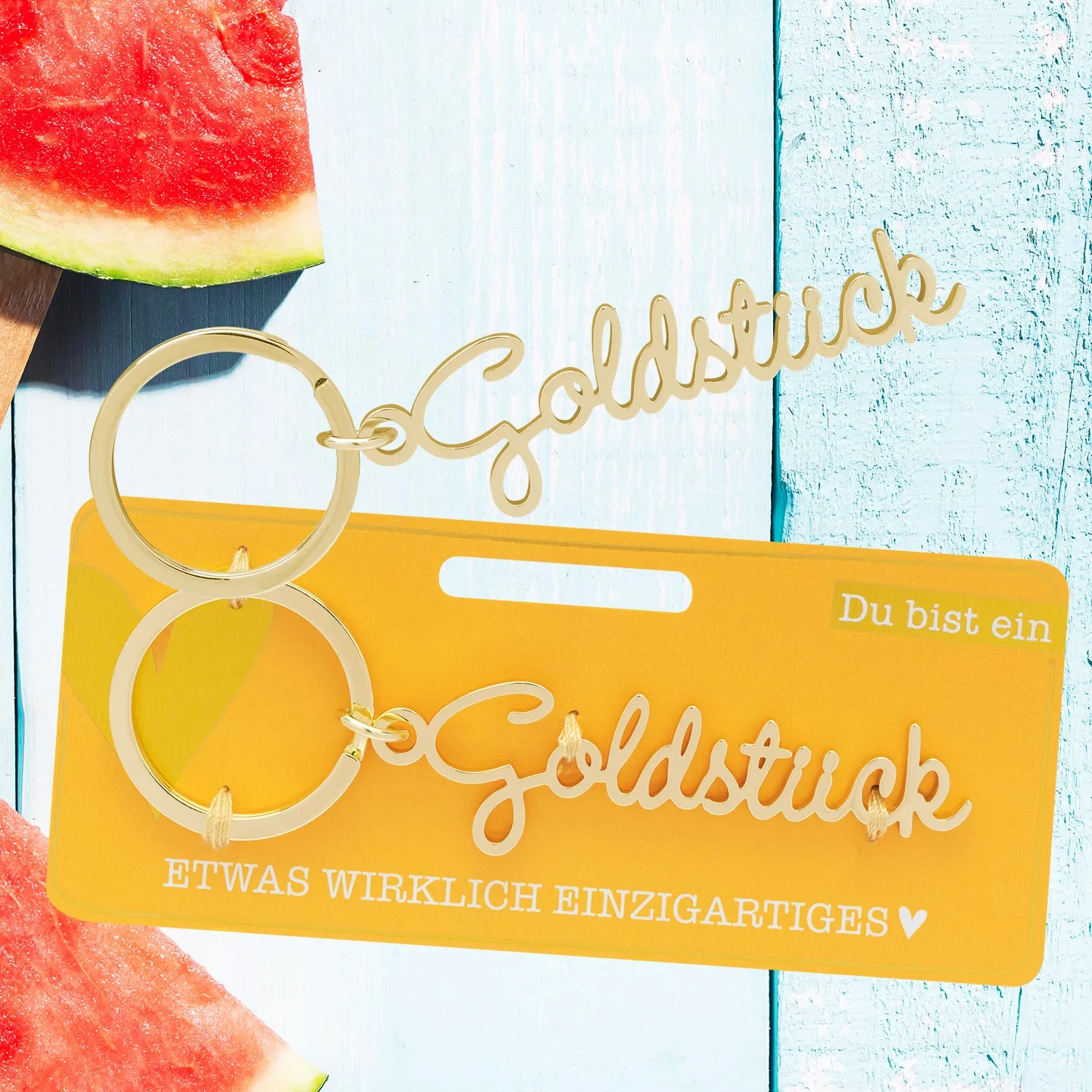 Anhänger Schlüssel-Worte »Goldstück«