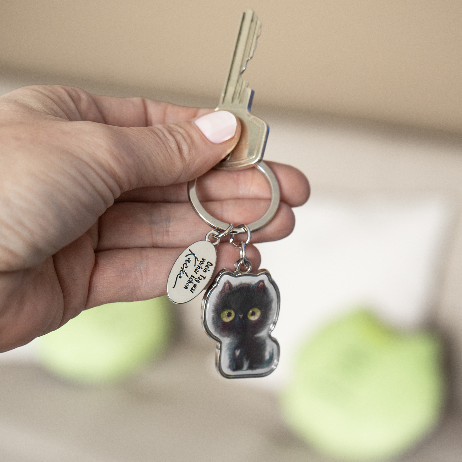 Schlüsselanhänger »schwarze Katze«