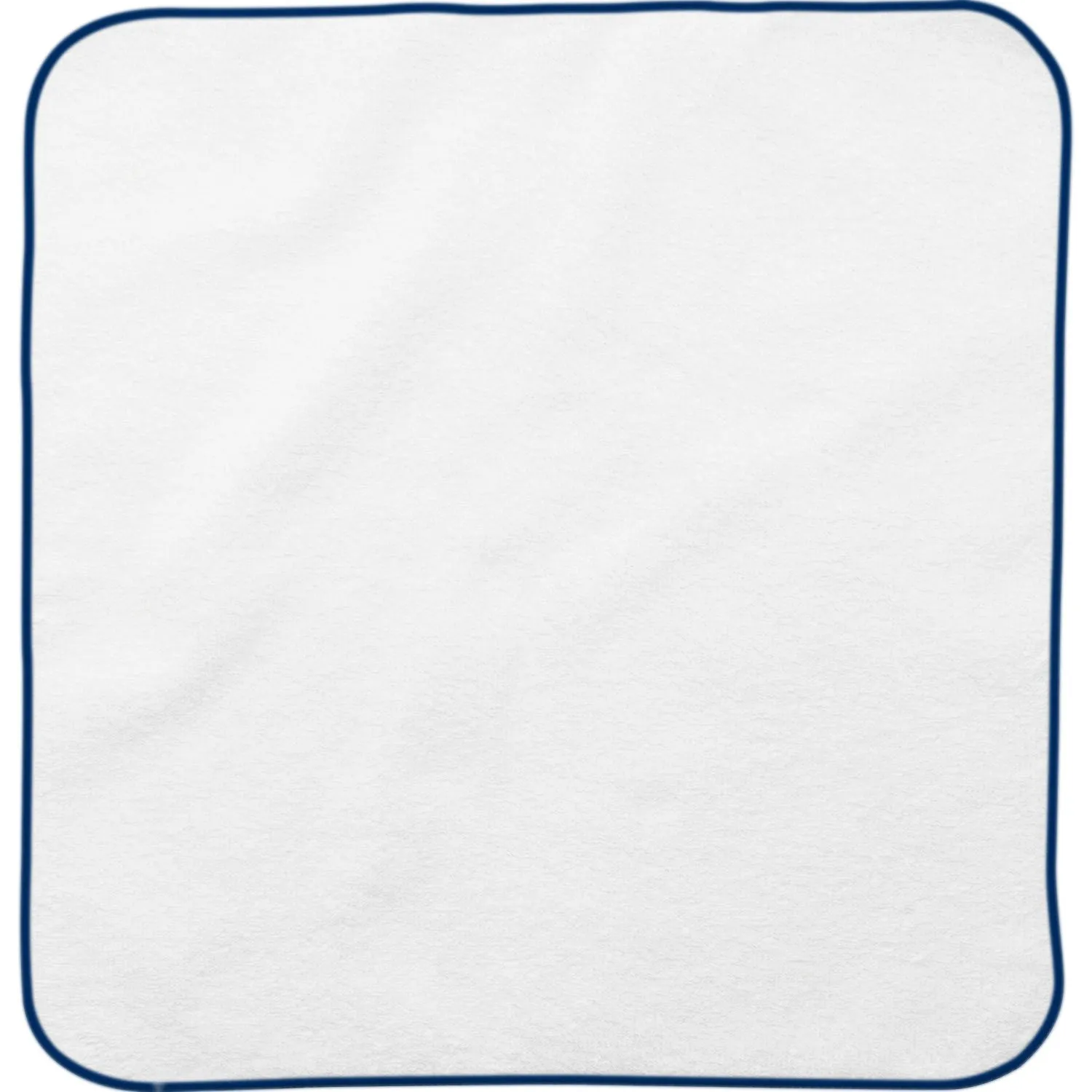 Weißes Zauberhandtuch mit dunkelblauem Rand in Stern-Form, 30x30 cm, 100% Baumwolle