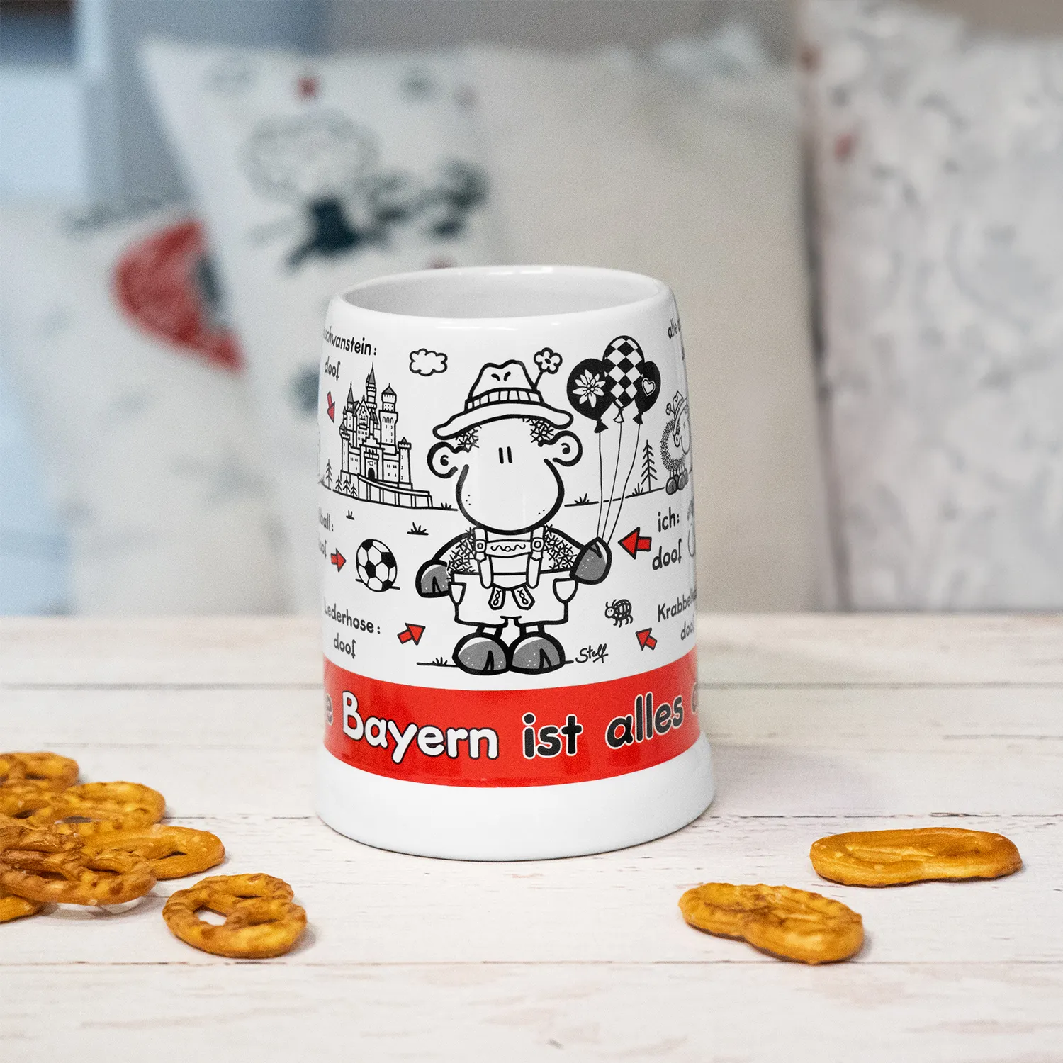 Bierkrug „Ohne Bayern ist alles doof“