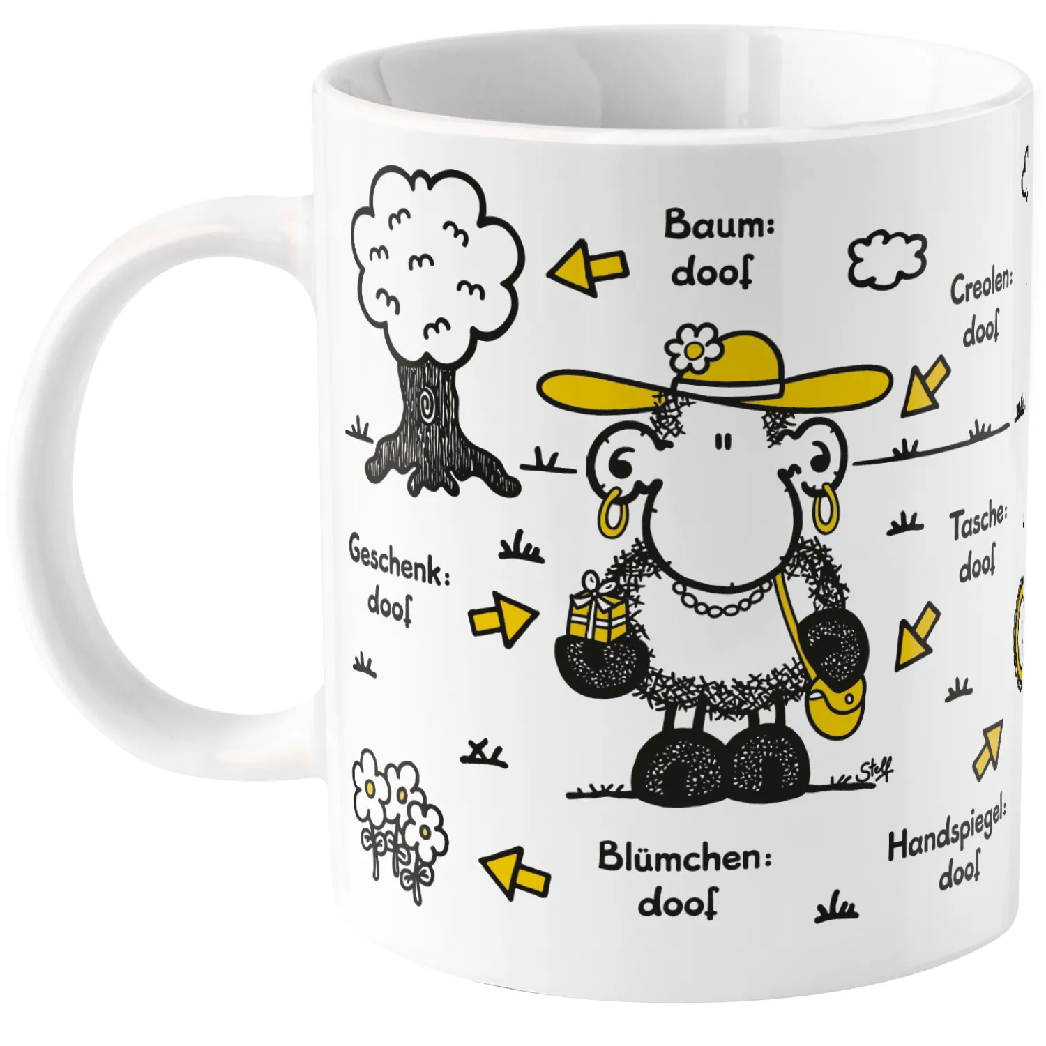 Tasse »Ohne Tante ... ist alles doof.« mit Wunschnamen, weiß, personalisiert