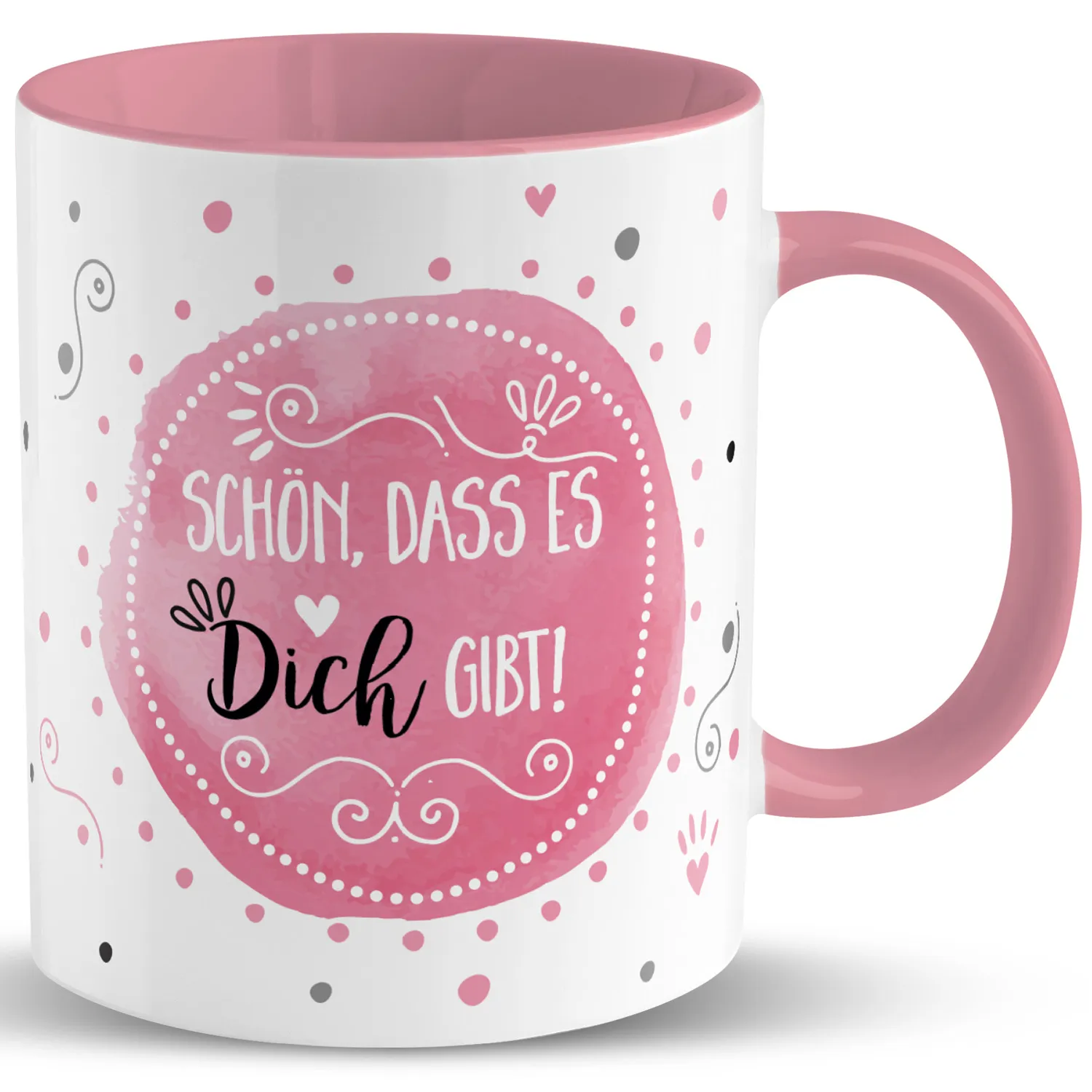 Tasse »OMA ... - Schön, dass es Dich gibt!« mit Wunschnamen, rosa, personalisiert