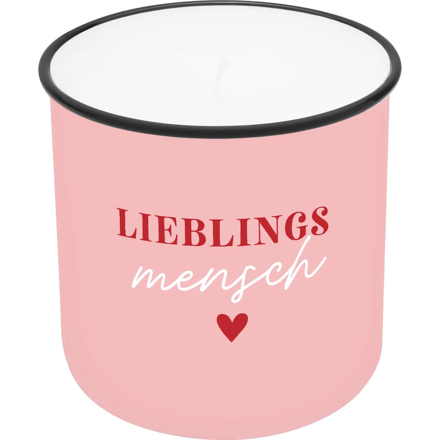 2 in 1: Kerze und Becher »Lieblingsmensch«