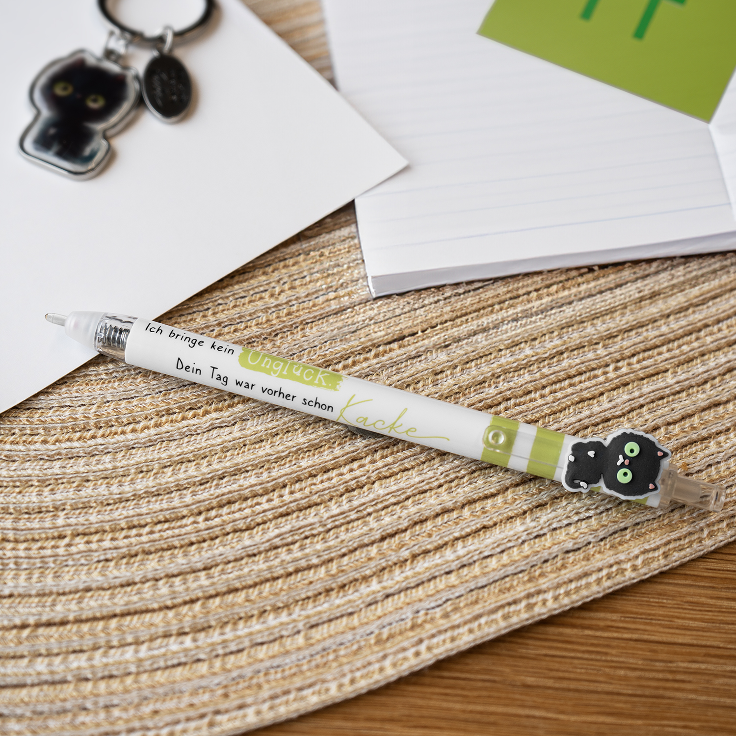 Radierbarer Gelstift »schwarze Katze«