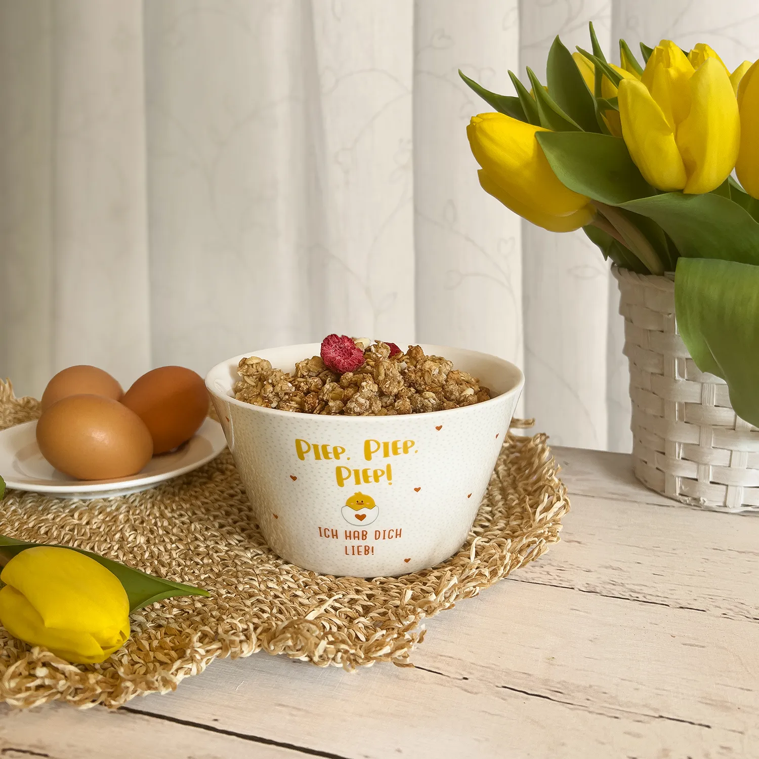 Osterschale »Piep, piep, piep, ich hab Dich lieb!«