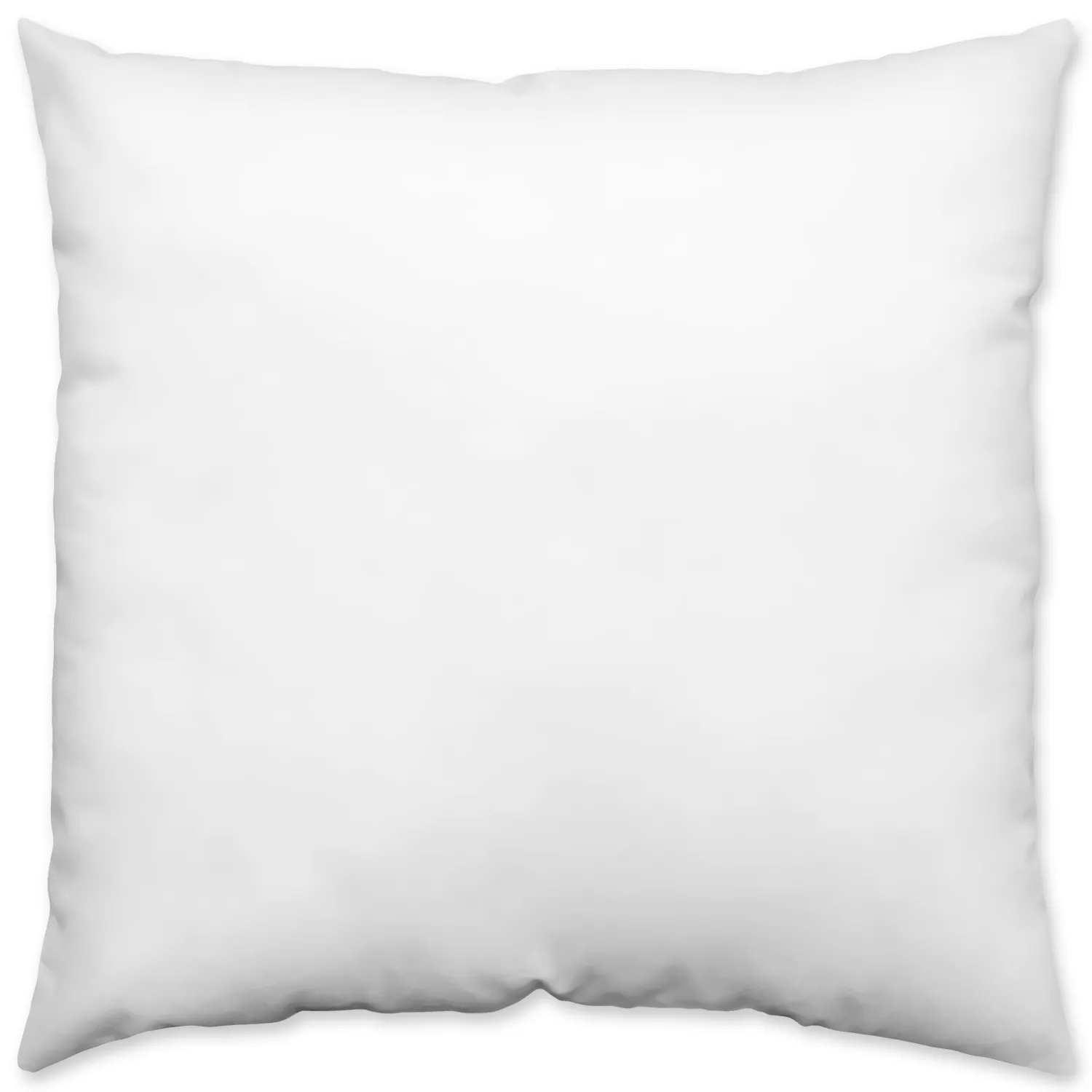 Weißes 40 x 40 cm Kuschelkissen aus Polyester, einseitig bedruckt, mit Reißverschluss