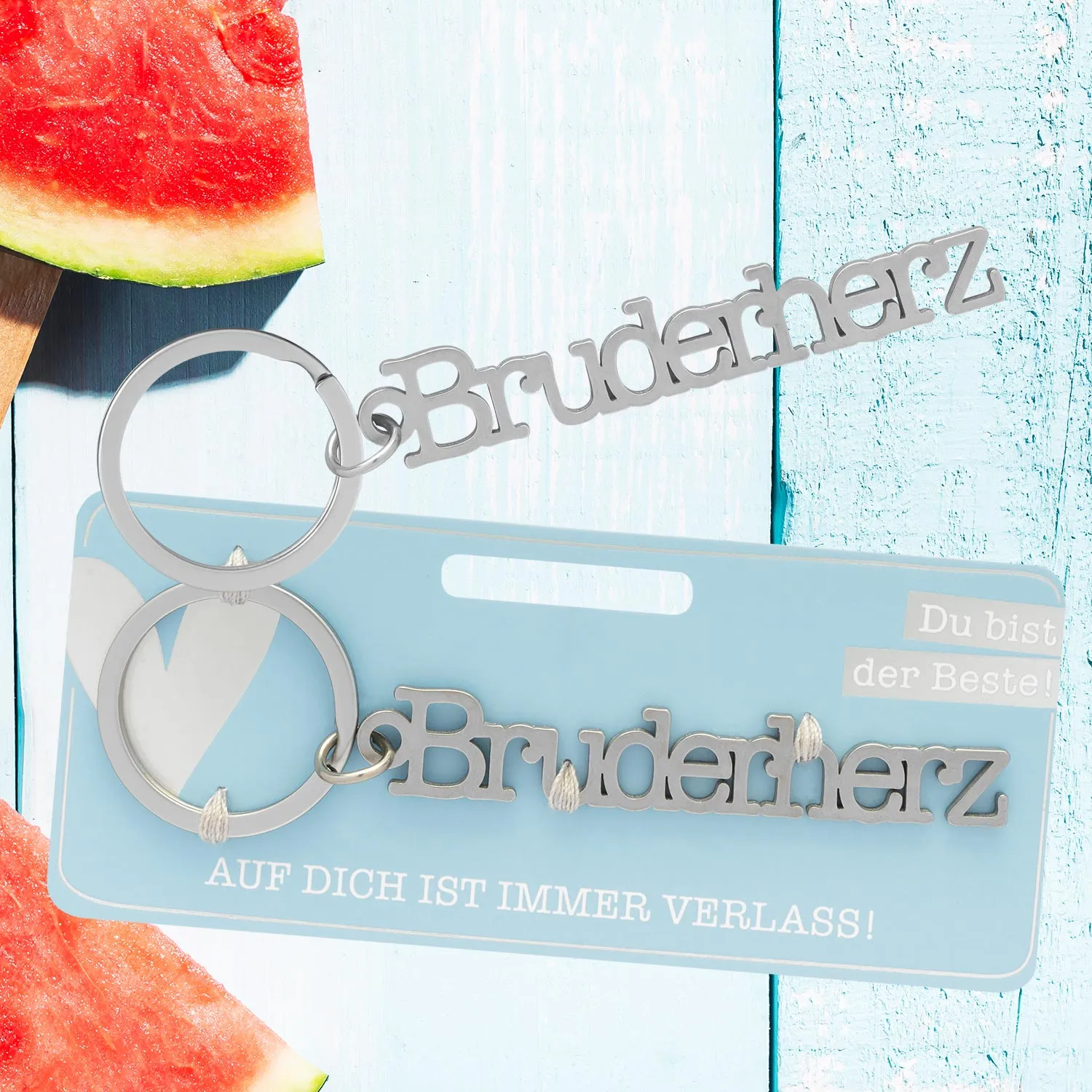 Anhänger Schlüssel-Worte »Bruderherz«