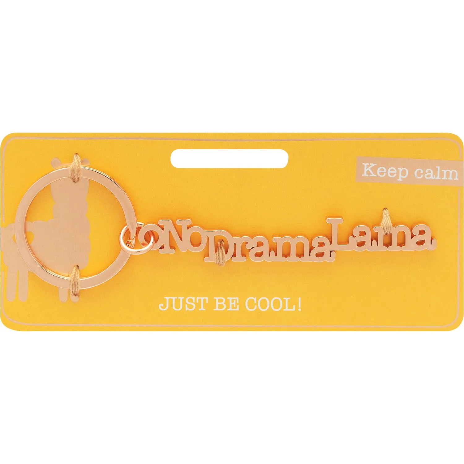 Anhänger Schlüssel-Worte »No Drama Lama«
