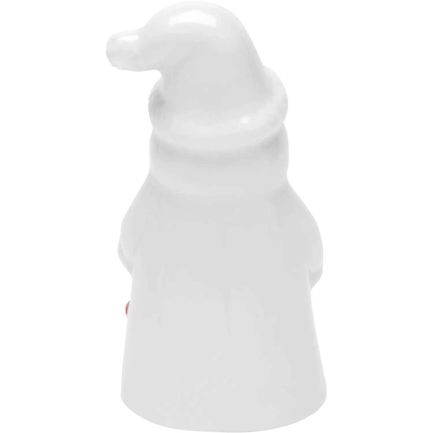 Kleiner Santa aus Porzellan, 3x3x6 cm, weiß, Geschenkverpackung in Hausform