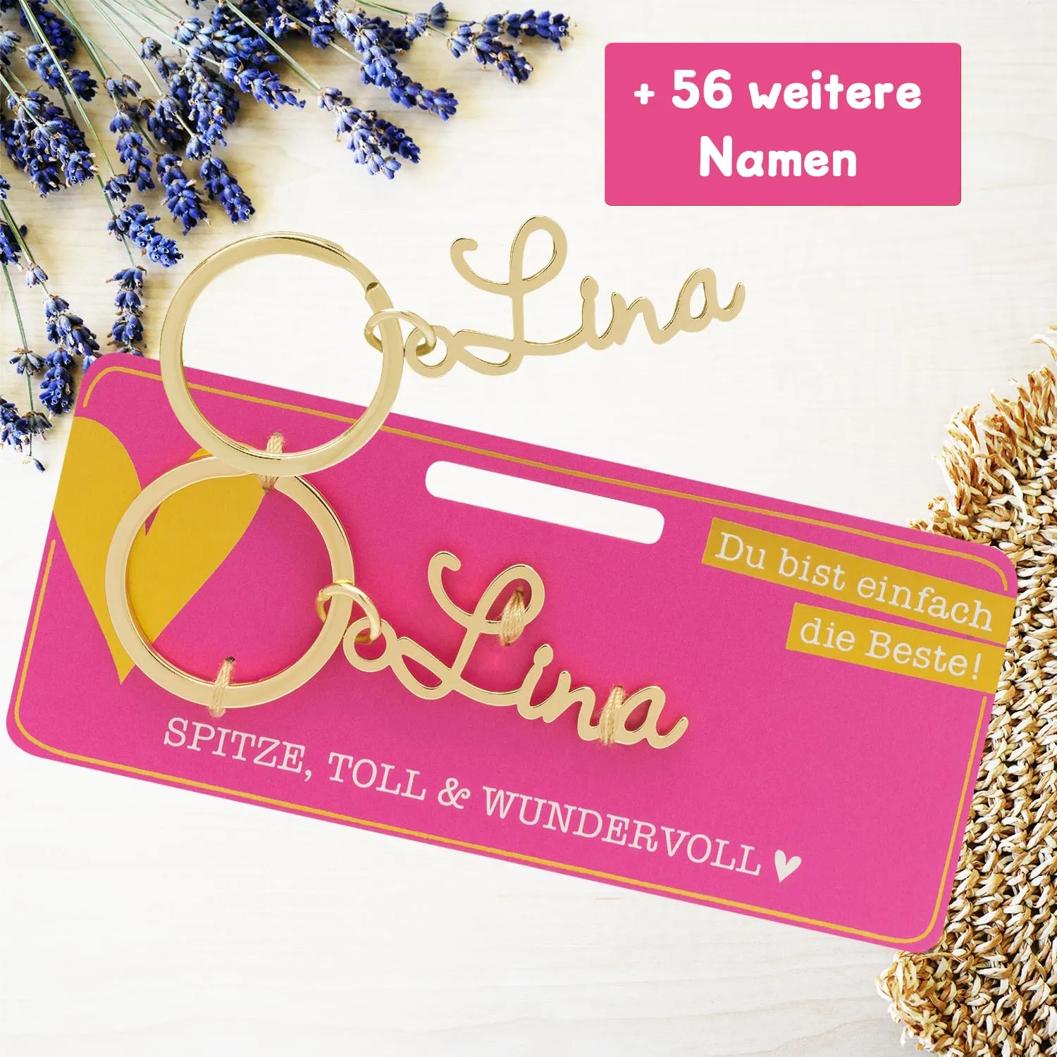 Schlüsselanhänger mit Name »Lina«