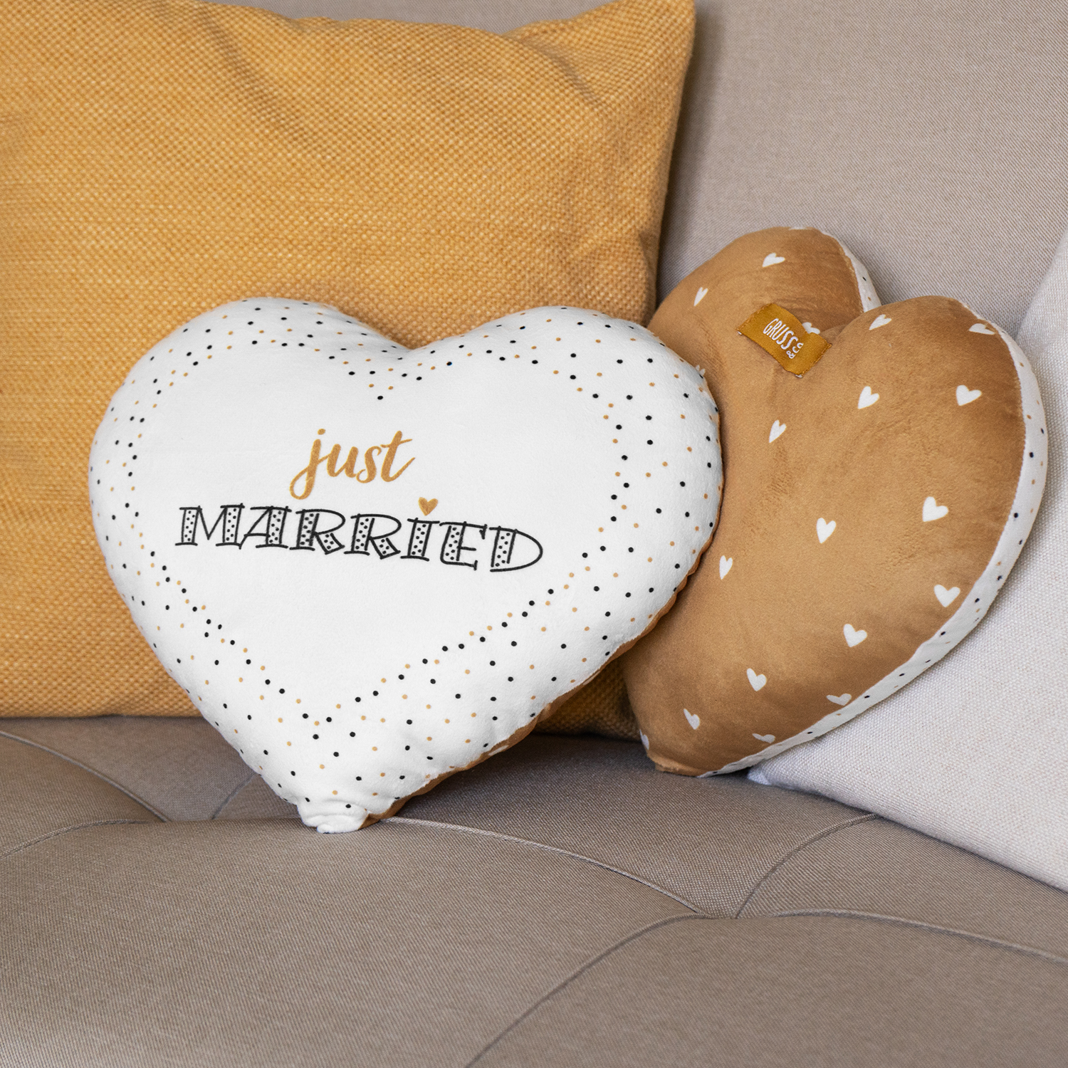 Plüschkissen »Just married«