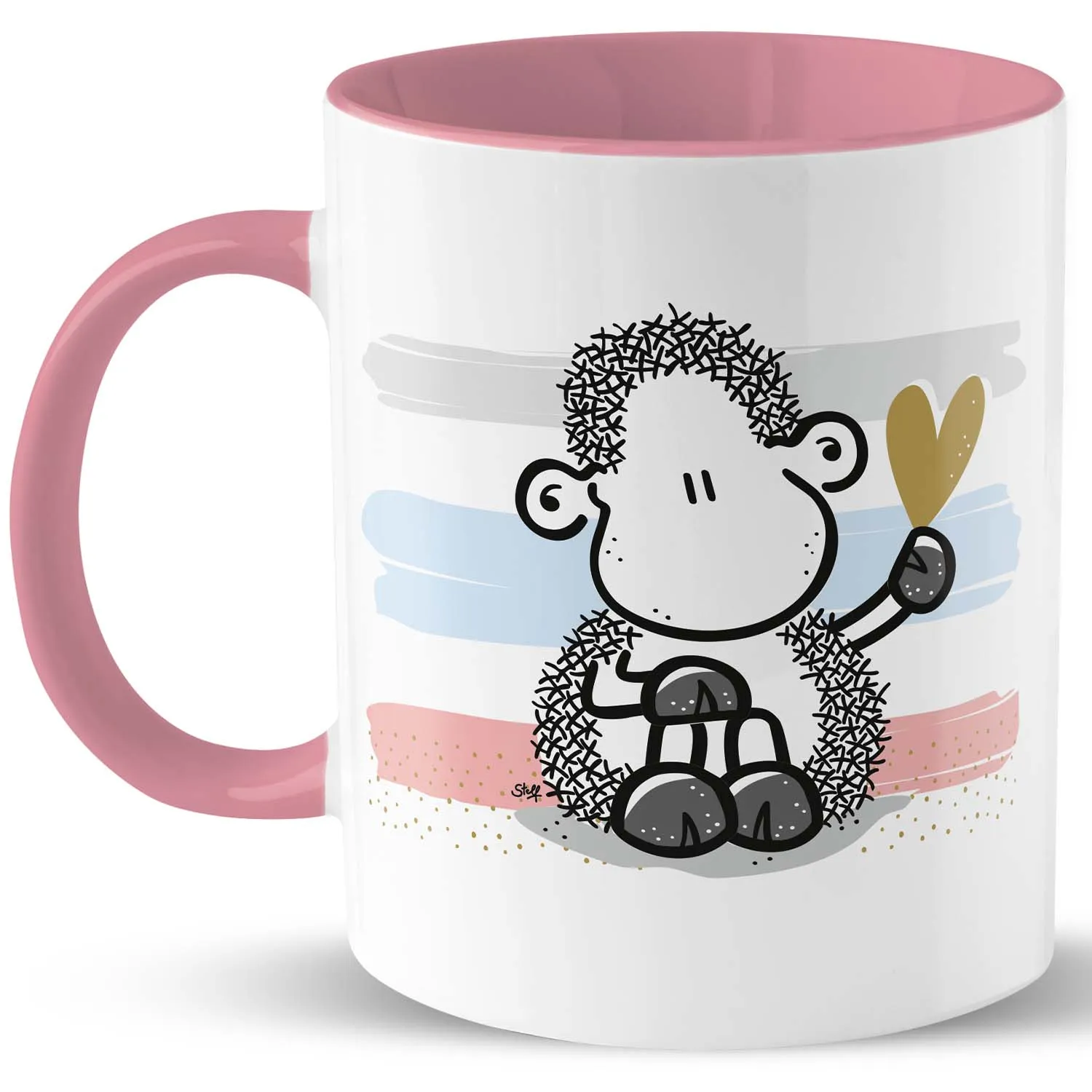 Tasse Motiv »Du bist mein Lieblingsmensch ...« mit Wunschnamen, rosa, personalisiert