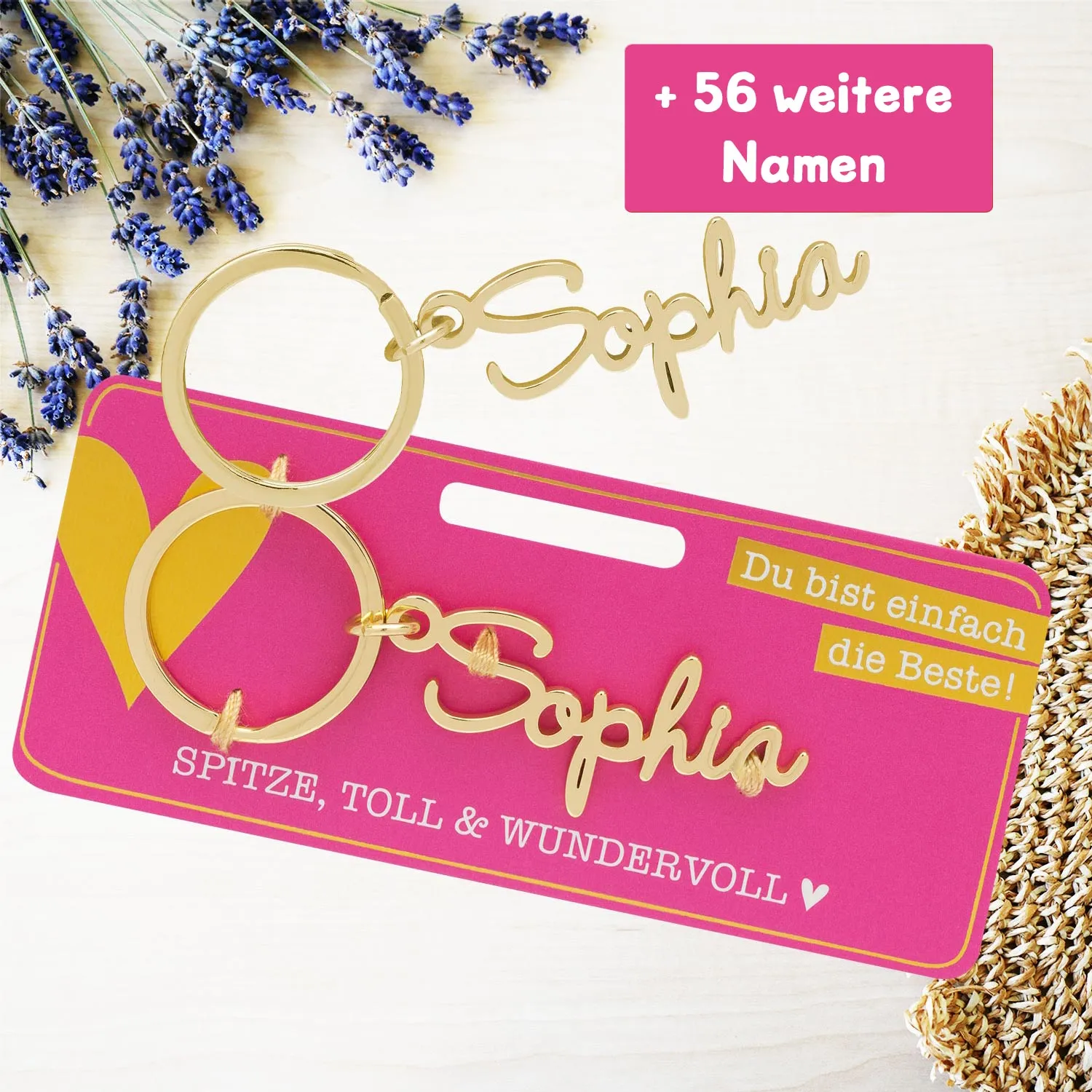 Schlüsselanhänger mit Name »Sophia«