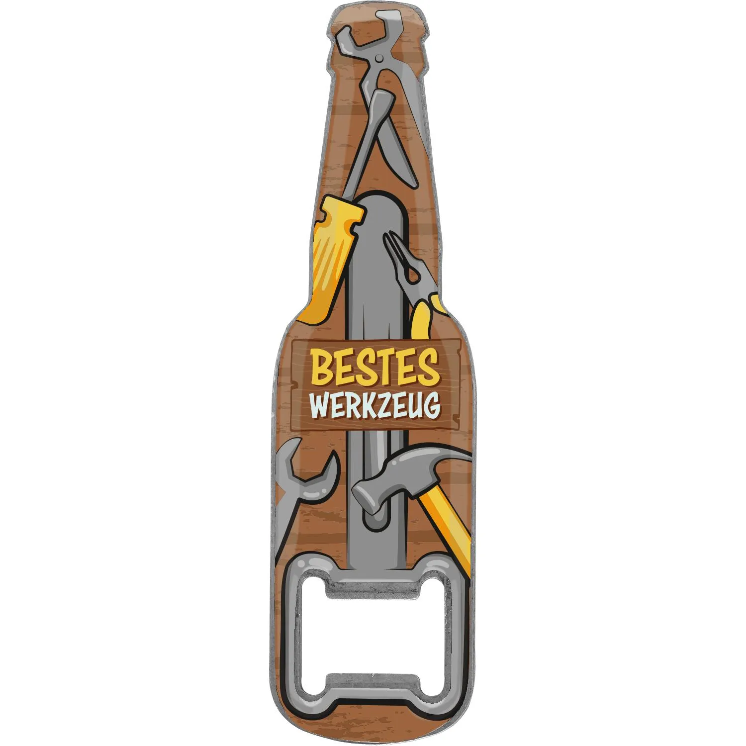 Flaschenöffner mit Magnet »Bestes Werkzeug«