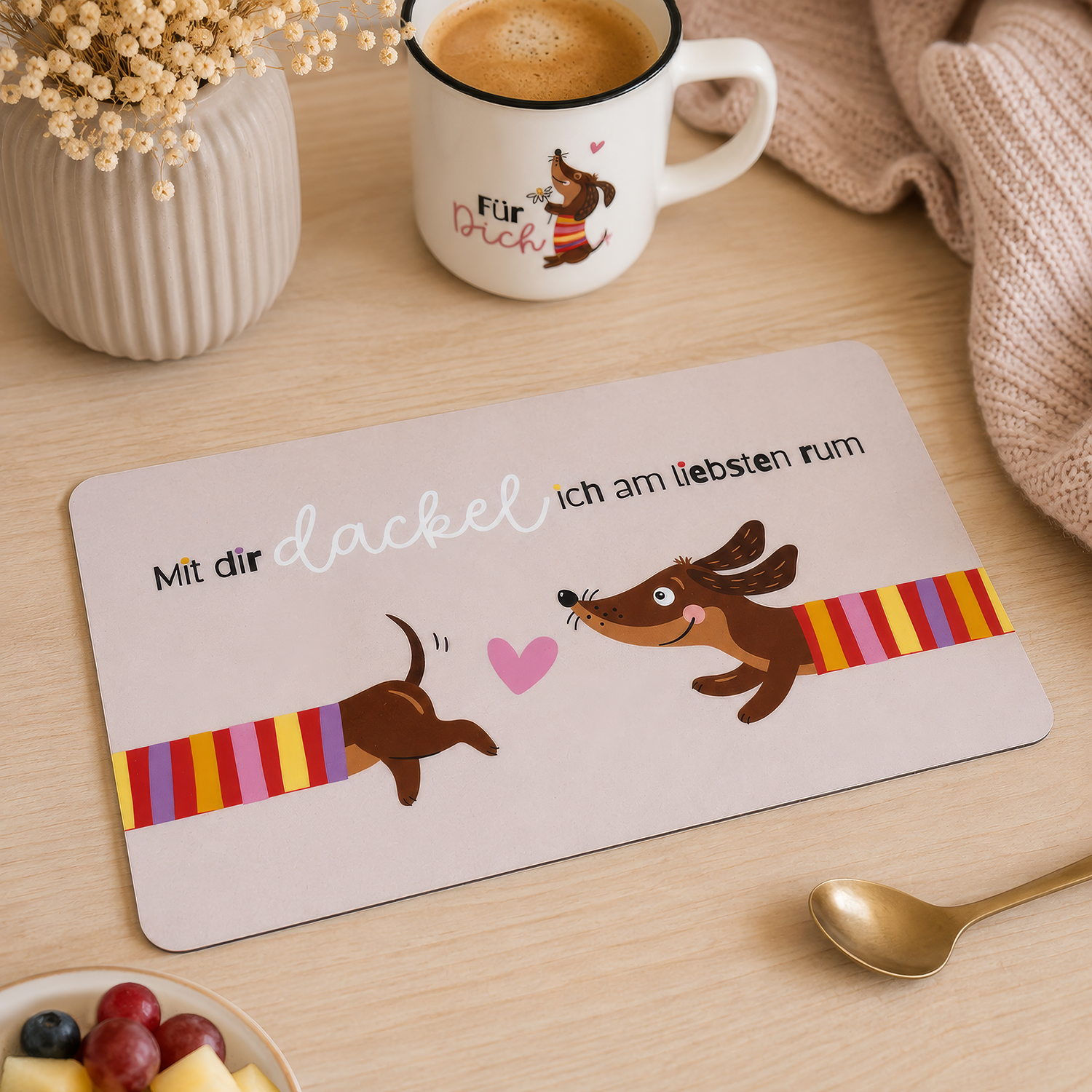 Schneidebrett »Mit Dir dackel ich am liebsten rum«