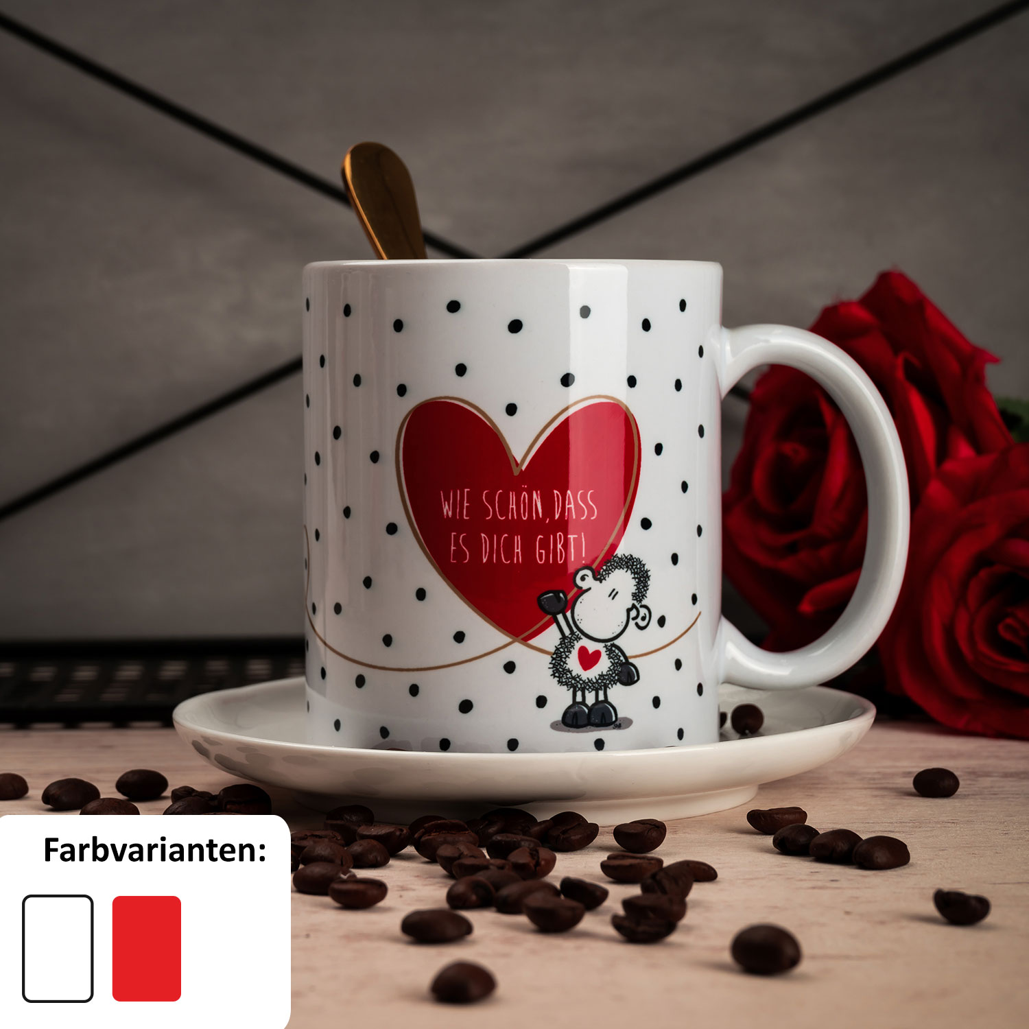 Tasse »Wie schön, dass es Dich gibt! ...« mit Wunschnamen, personalisiert