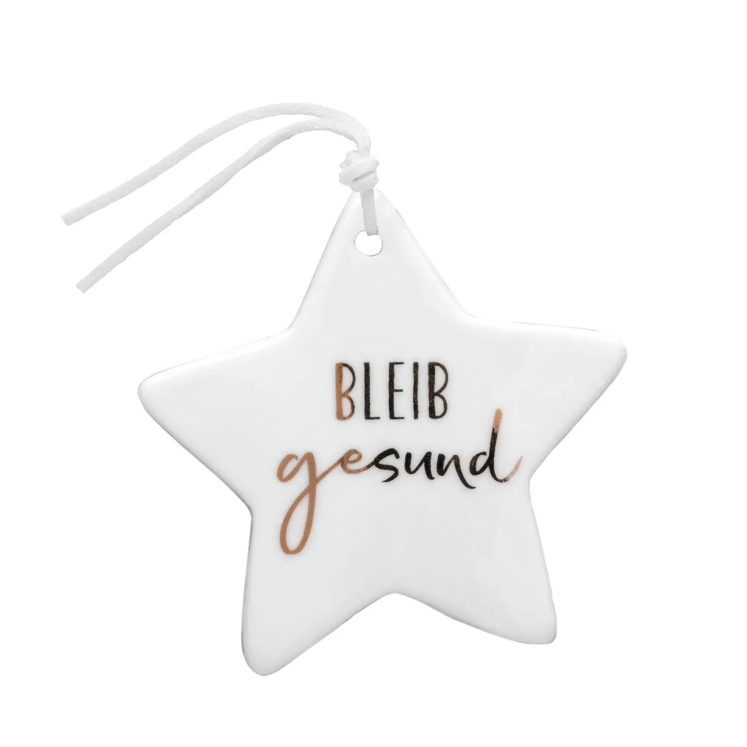 Porzellanstern »Bleib Gesund«