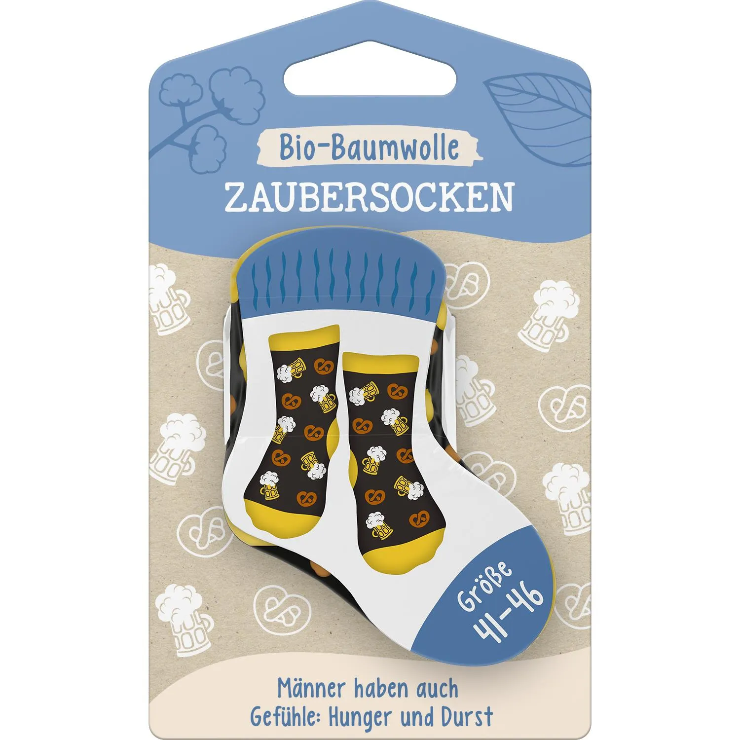 Zaubersocken Bio-Baumwolle »Bier und Breze«