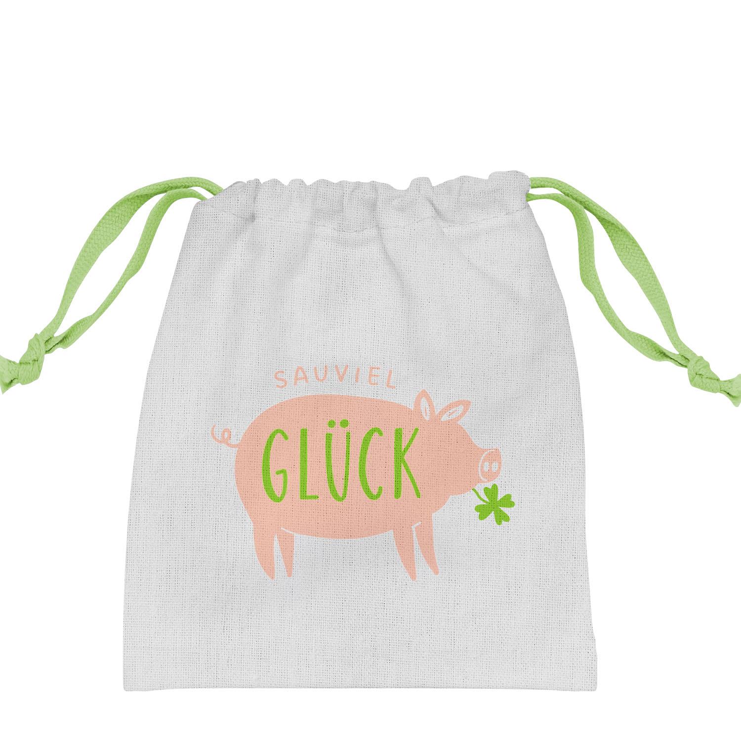 Geschenk-Säckchen »Sauviel Glück«