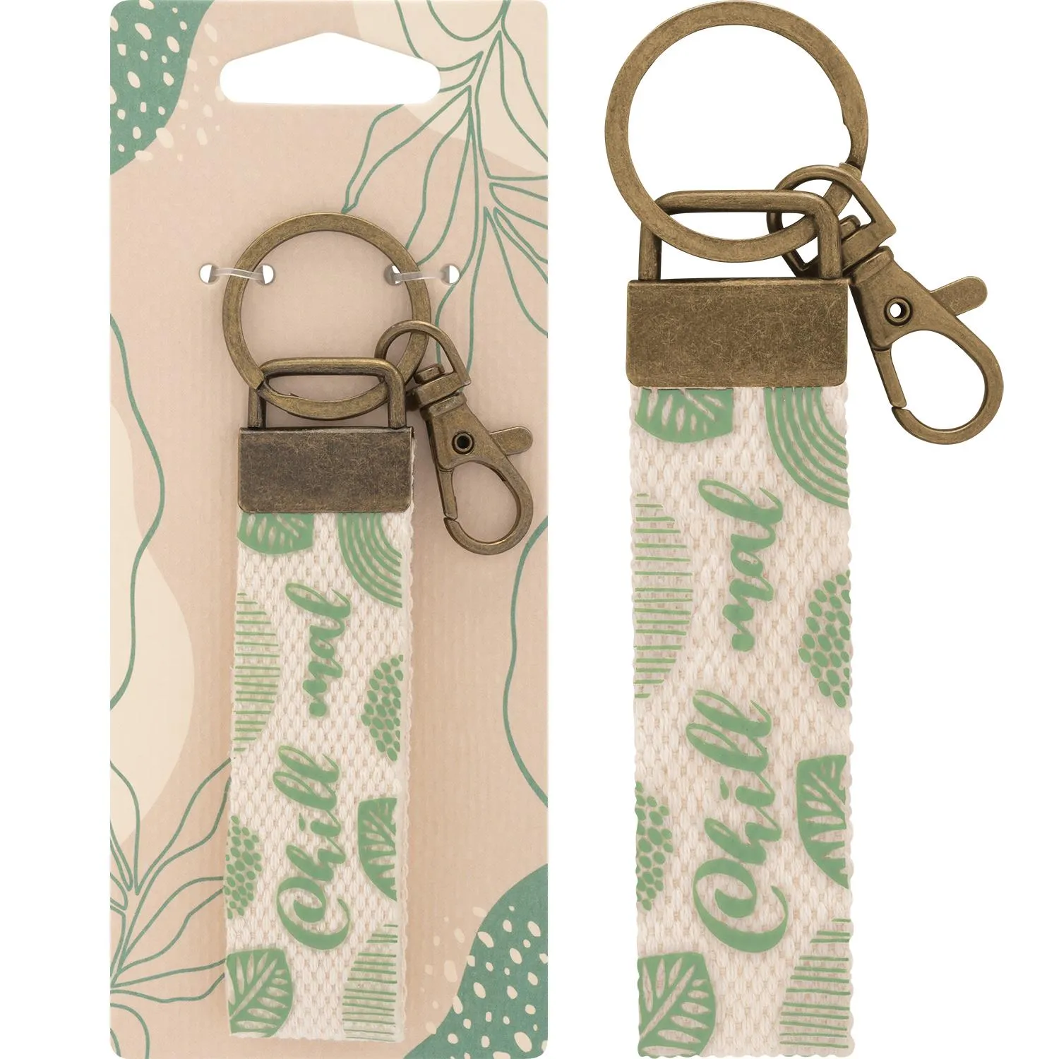 Schlüsselanhänger Canvas »Chill mal«