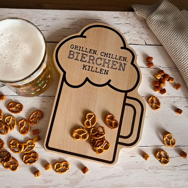 Holzbrett „Grillen“