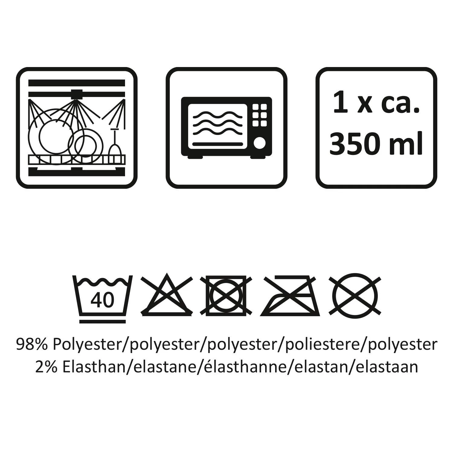 Pflegeetikett des Glühwein-Tassen-Socken-Sets mit Waschanleitung und Materialangaben