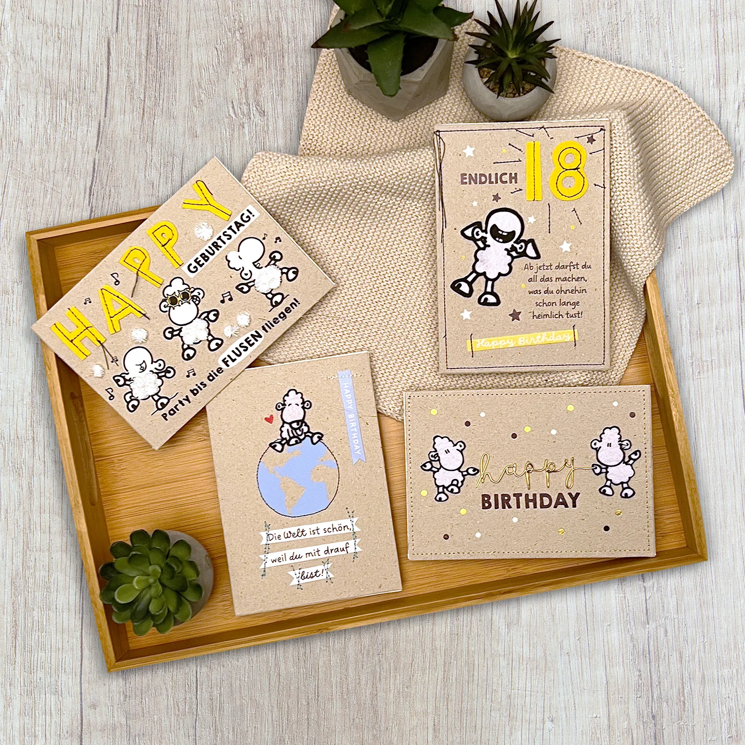 Grußkarte handmade »Happy Birthday«