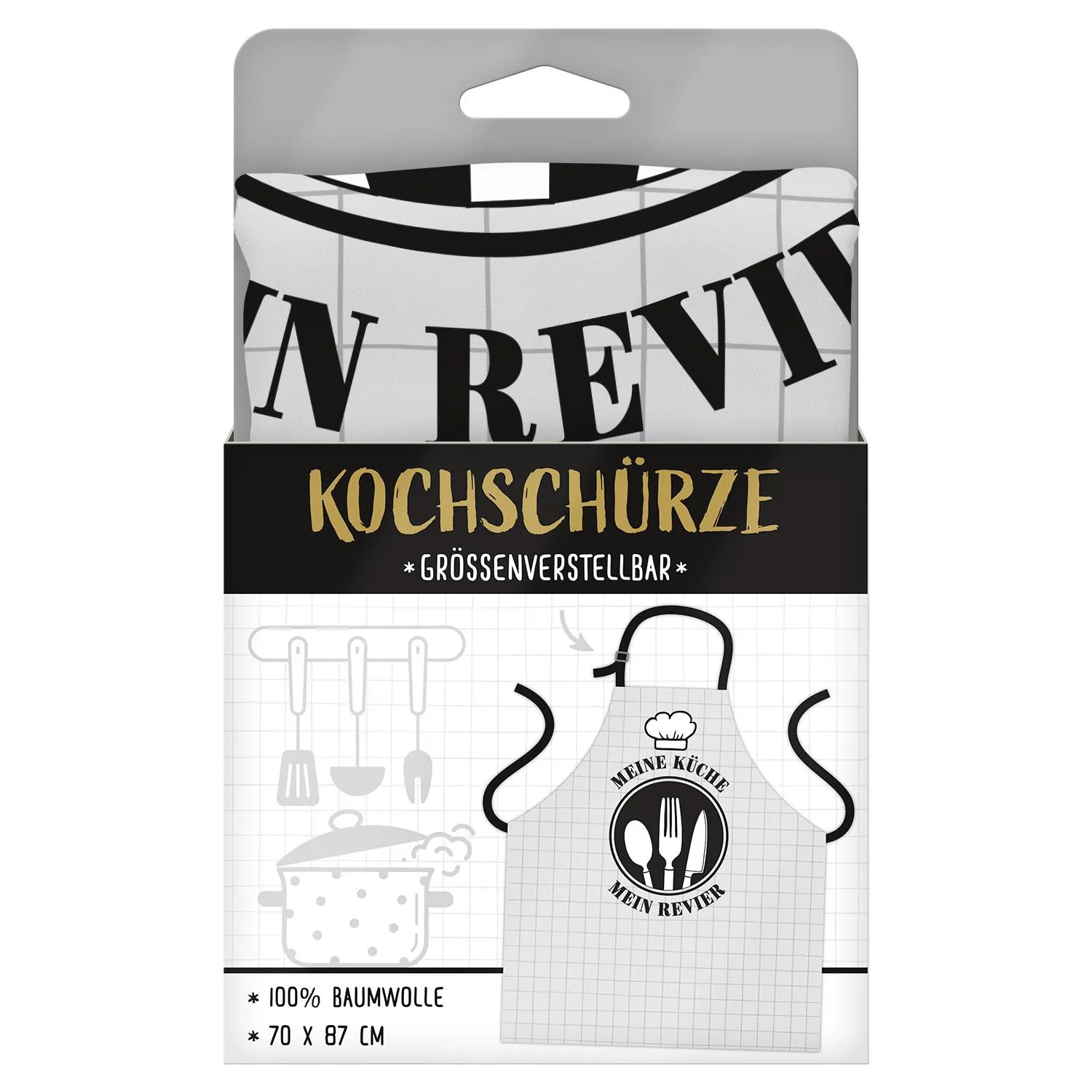 Schürze »MEINE KÜCHE - MEIN REVIER«