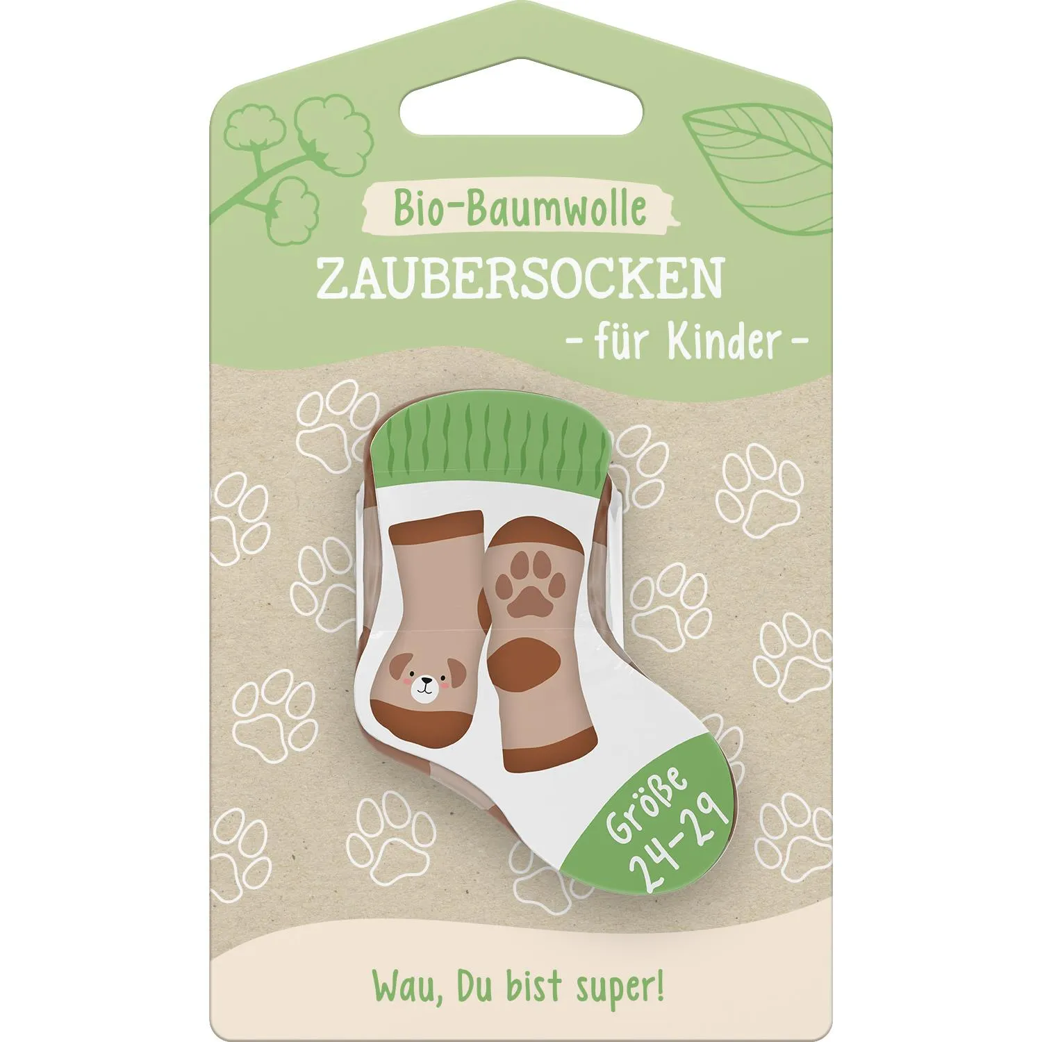 Kleinkind-Zaubersocken aus Bio-Baumwolle mit Hundemotiv