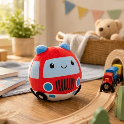 Rotes Knuffel-Knautschi Tatulo – kuscheliges Auto-Kuscheltier mit Memory Foam
