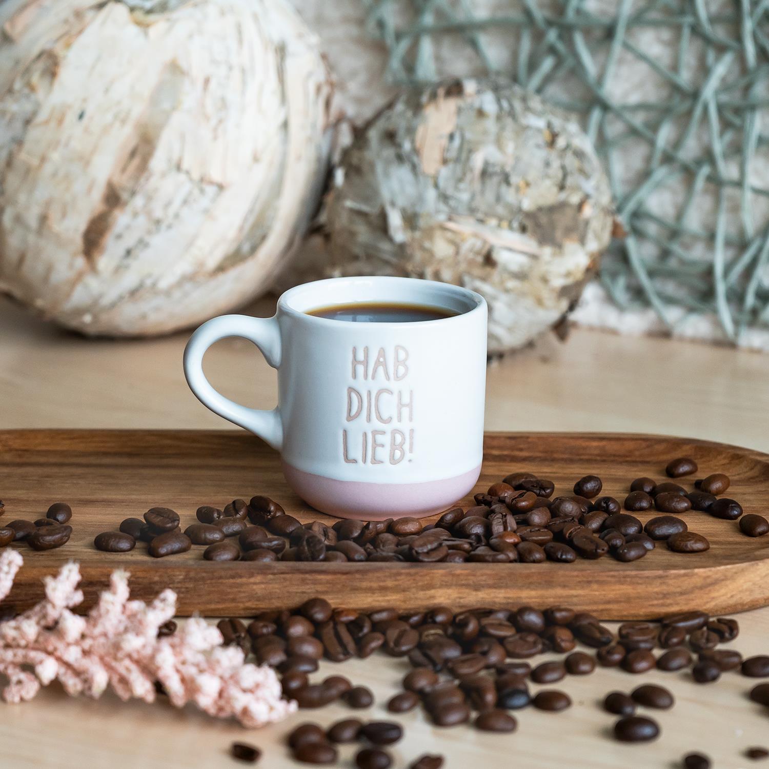 Espressotasse »Hab dich lieb!«