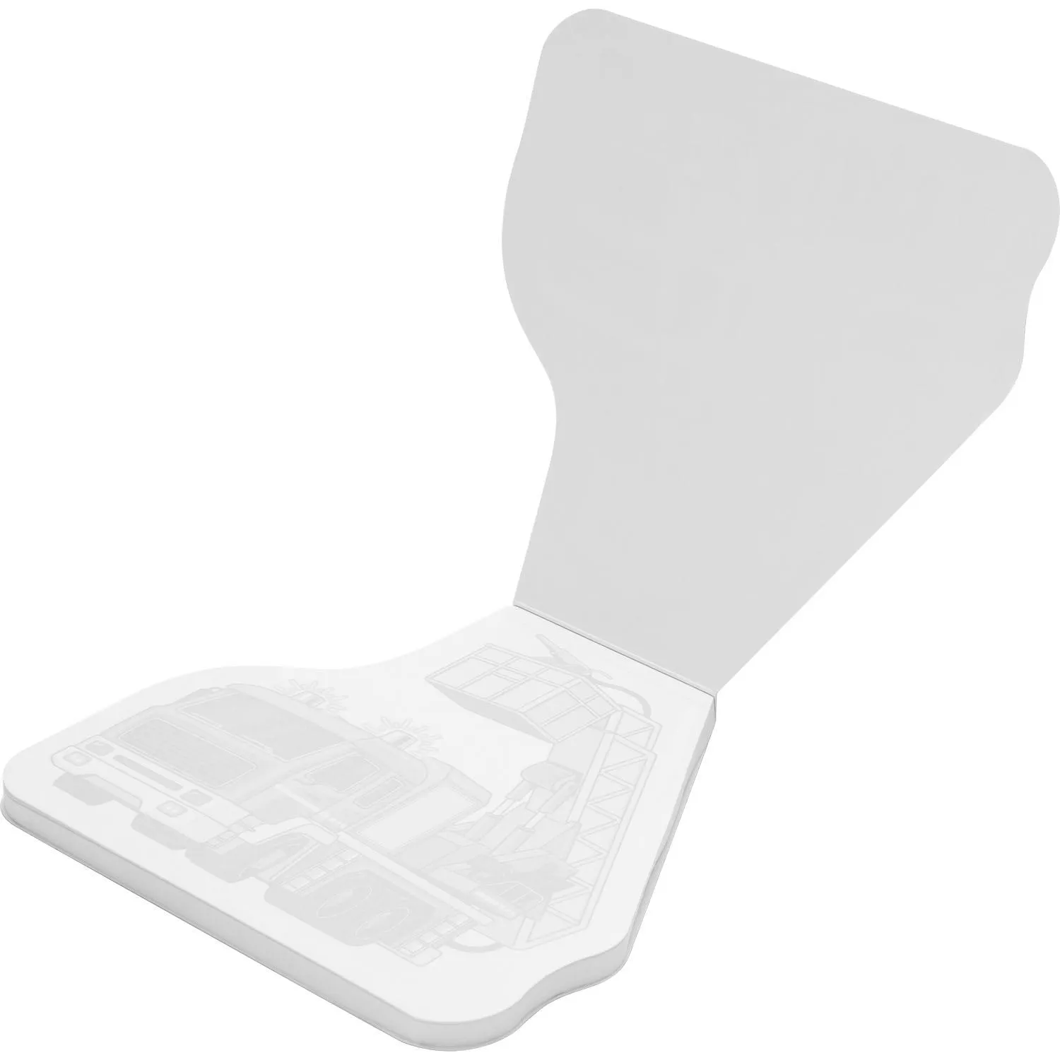 Weißer Malblock mit Feuerwehrauto-Motiv auf Innenblatt