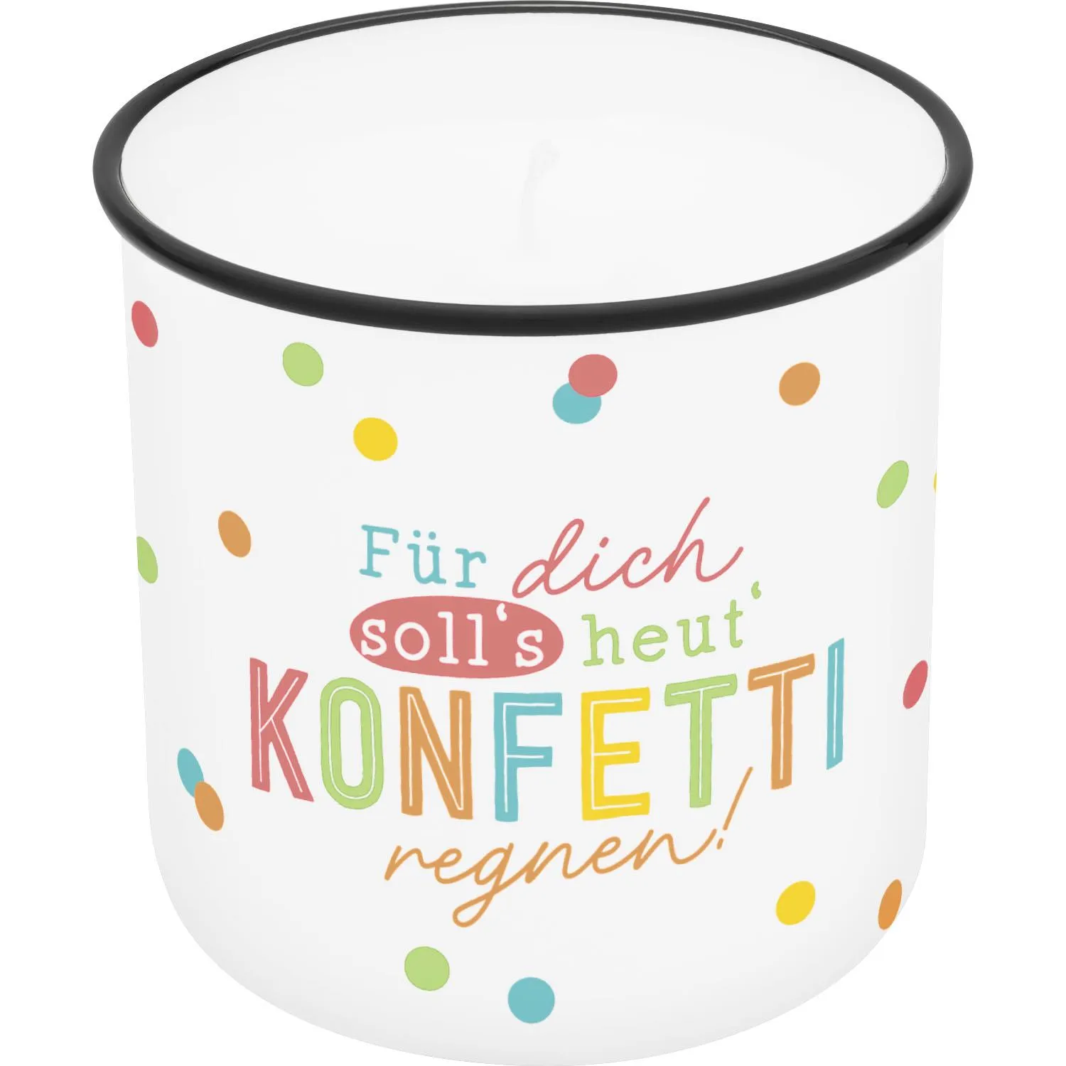 2 in 1: Kerze und Becher »Konfetti«
