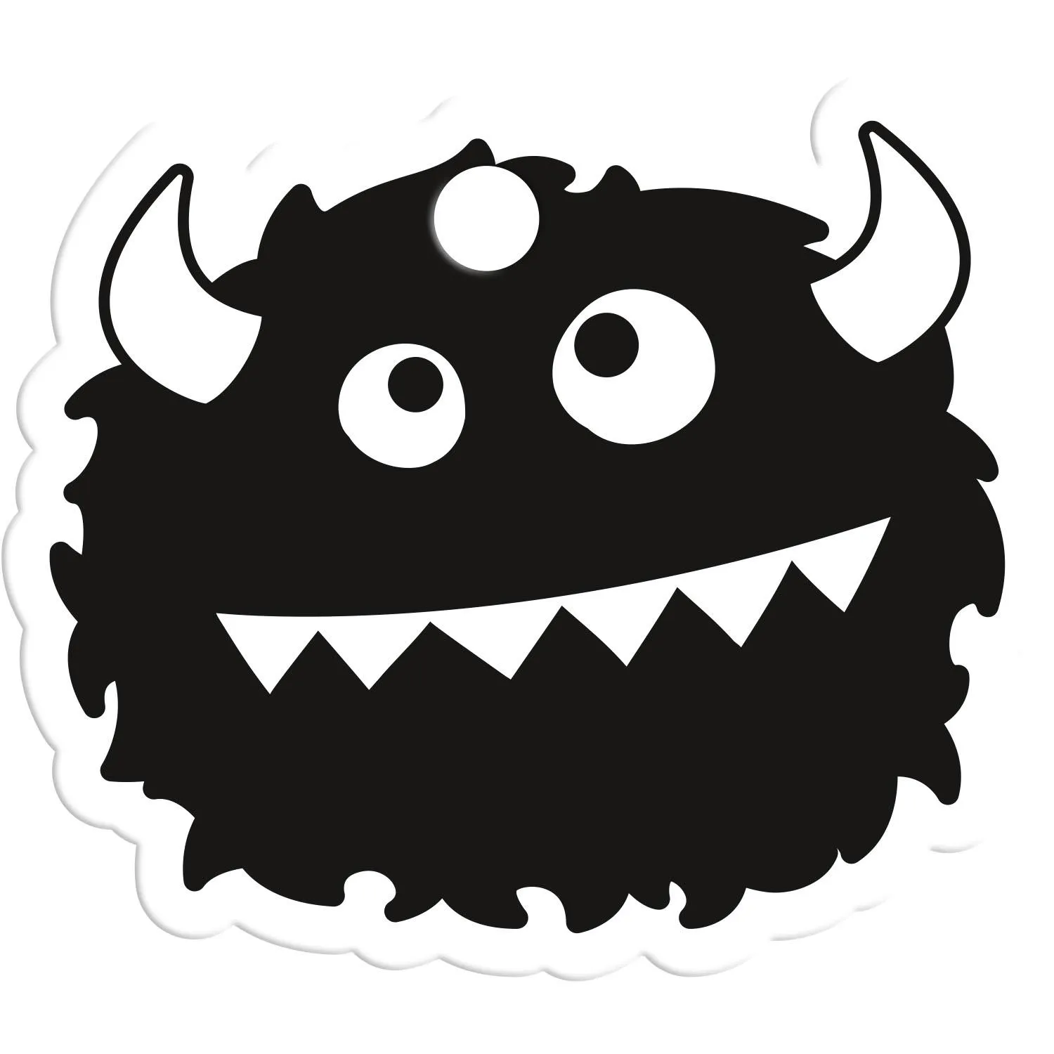 Schwarze Monster-Espressotasse aus Porzellan mit lustigem Motiv