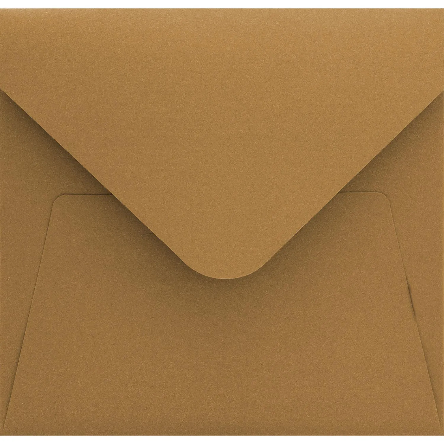 Brauner Kraftpapier-Briefumschlag mit Klebeleiste, Nahaufnahme