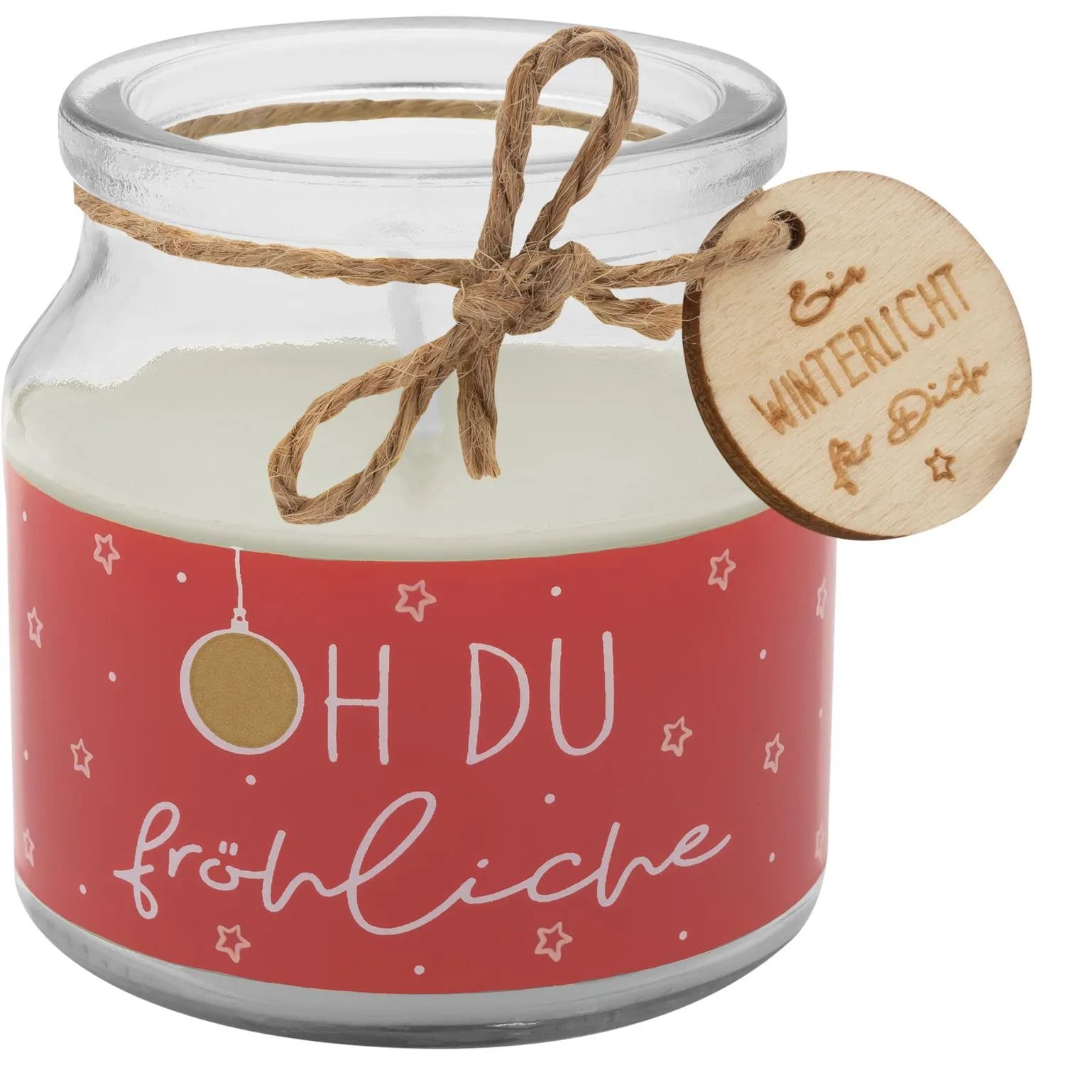Winterkerze »Oh Du fröhliche«