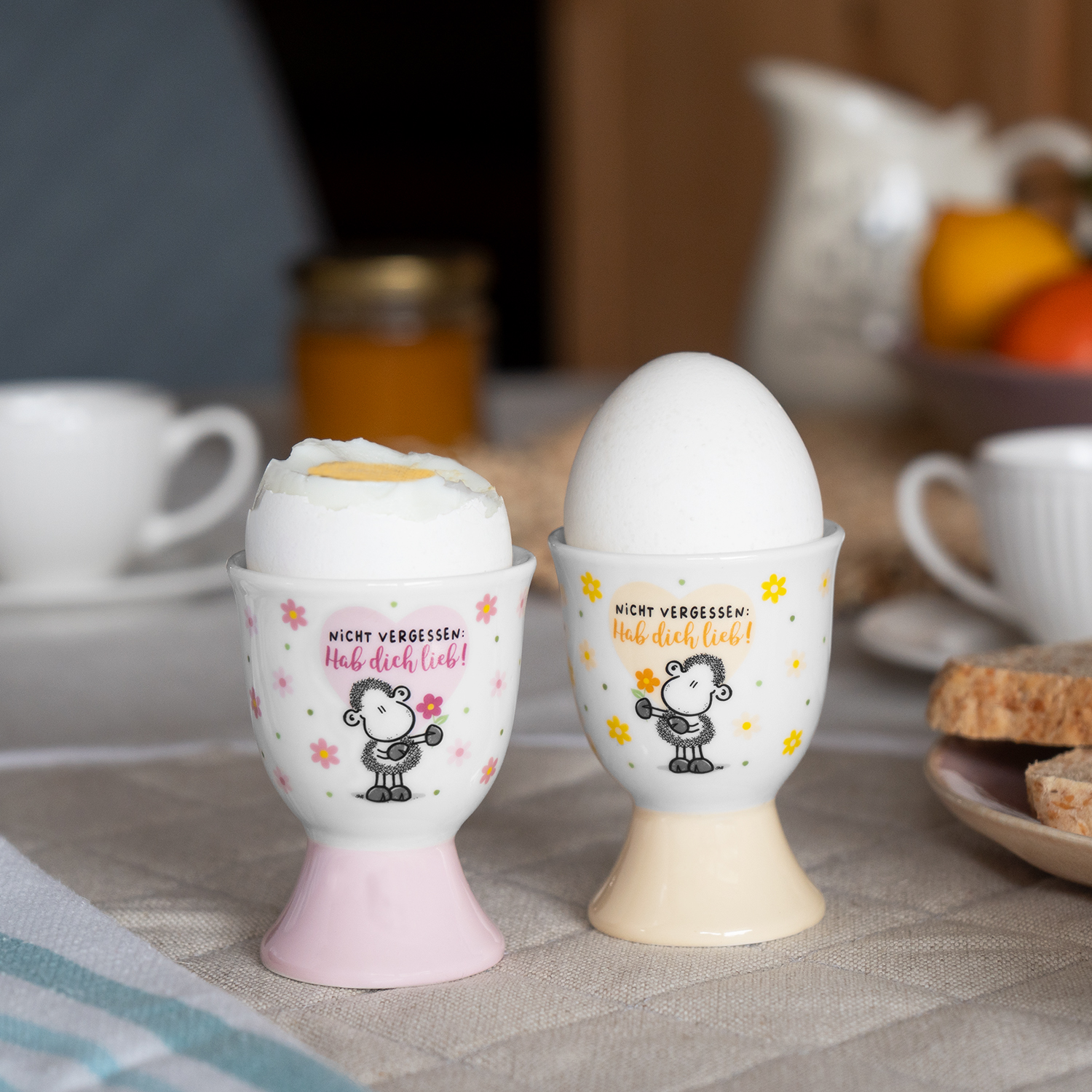 Sheepworld Eierbecher-Set »Nicht Vergessen: Hab Dich Lieb!«