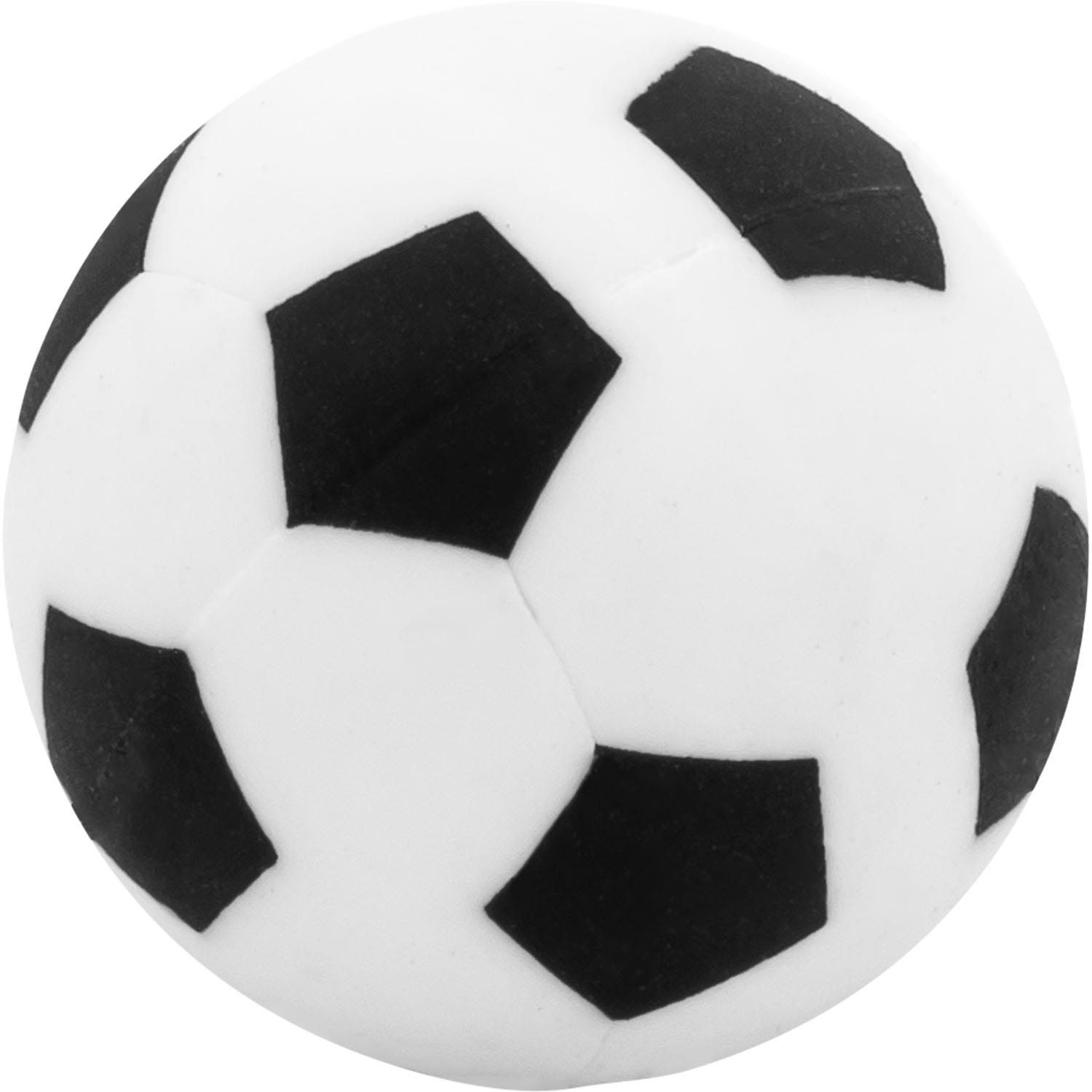 Weiße Fußball-Eraser-Kugel mit schwarzen Fünf-Eck-Patches
